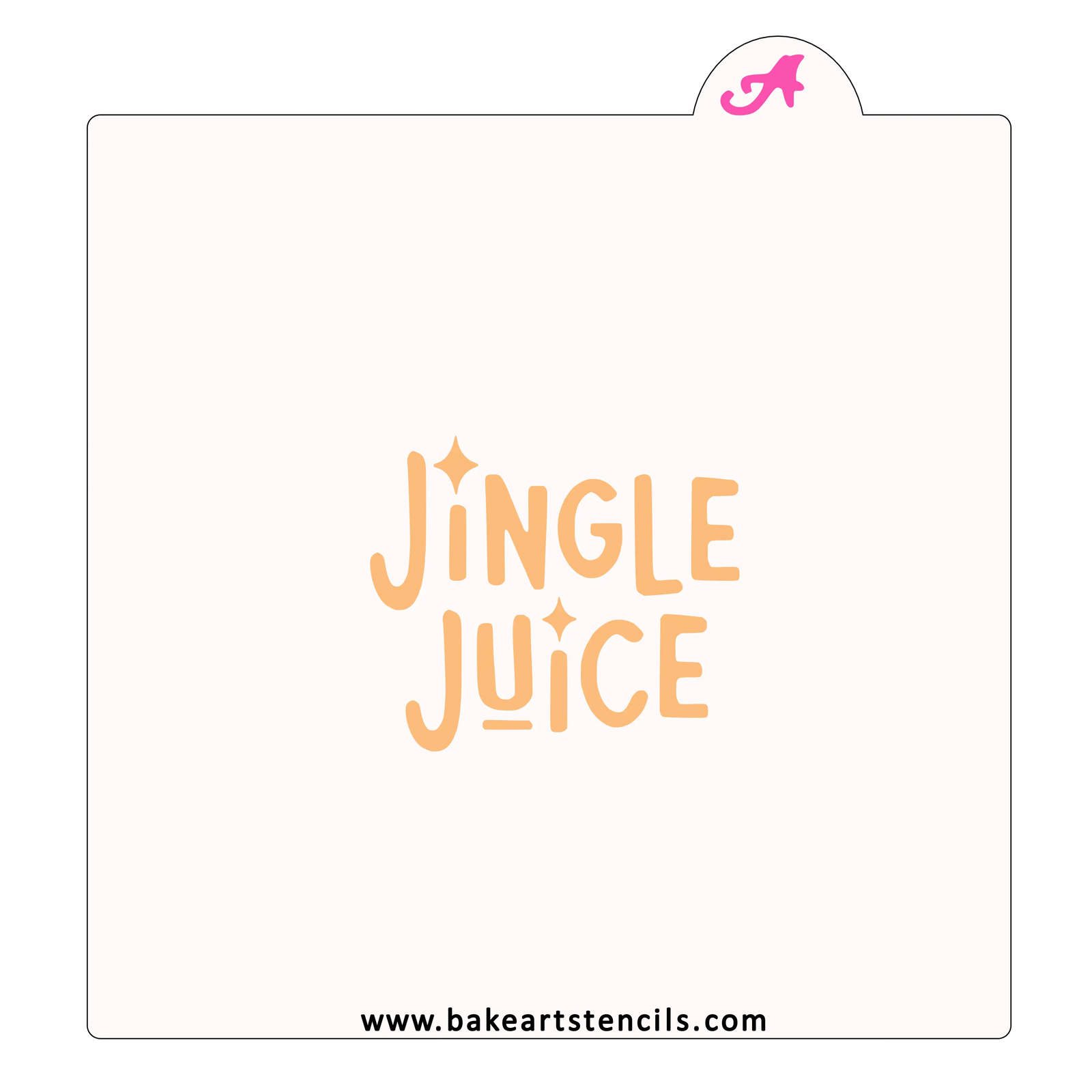 Jingle Juice Cookie Stencil bakeartstencil