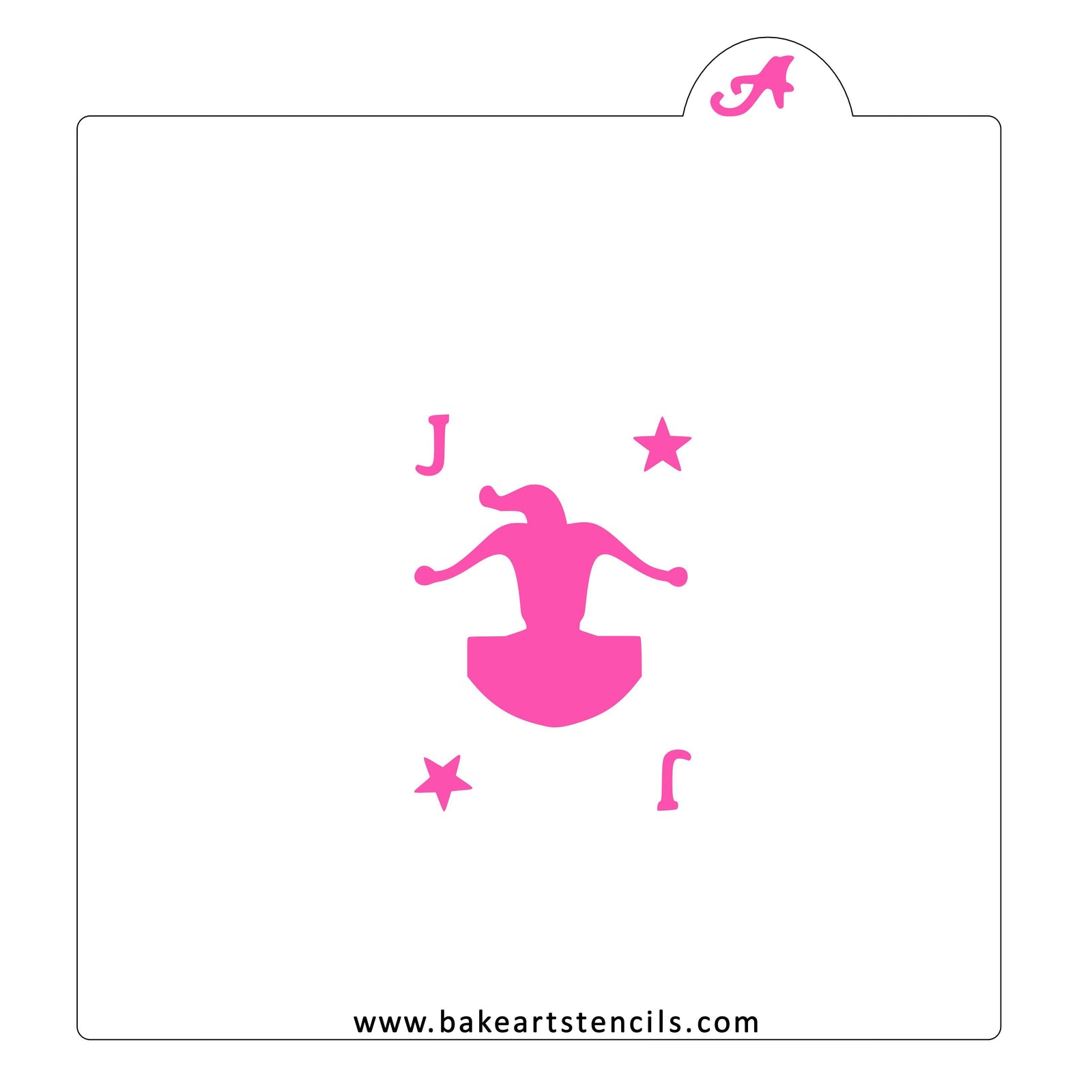 Joker Playing Card Stencil bakeartstencils