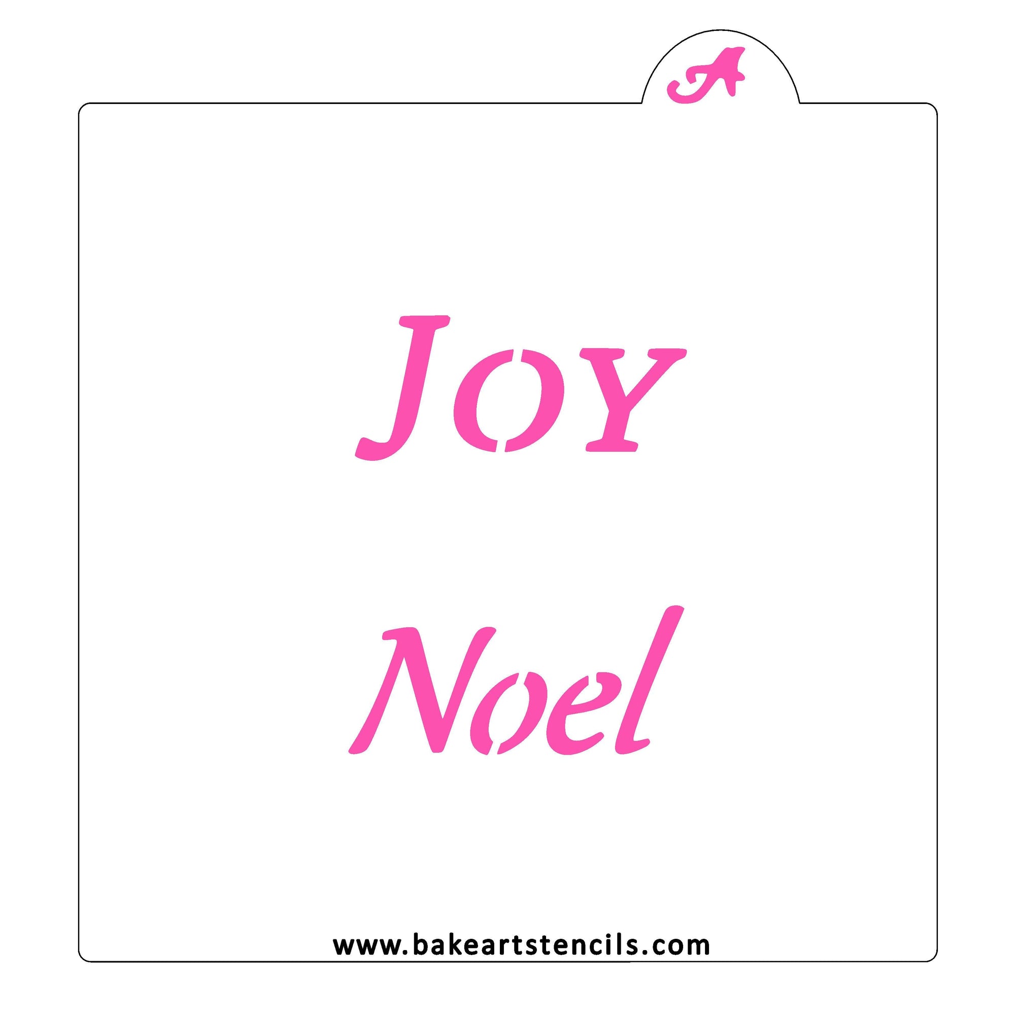 Joy and Noel Cookie Stencil bakeartstencil