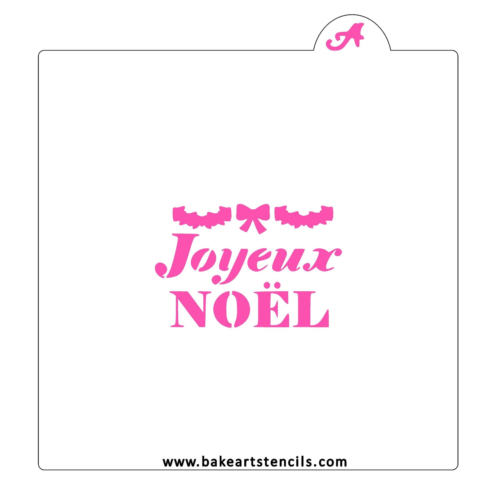 Joyeux Noel Cookie Stencil bakeartstencil