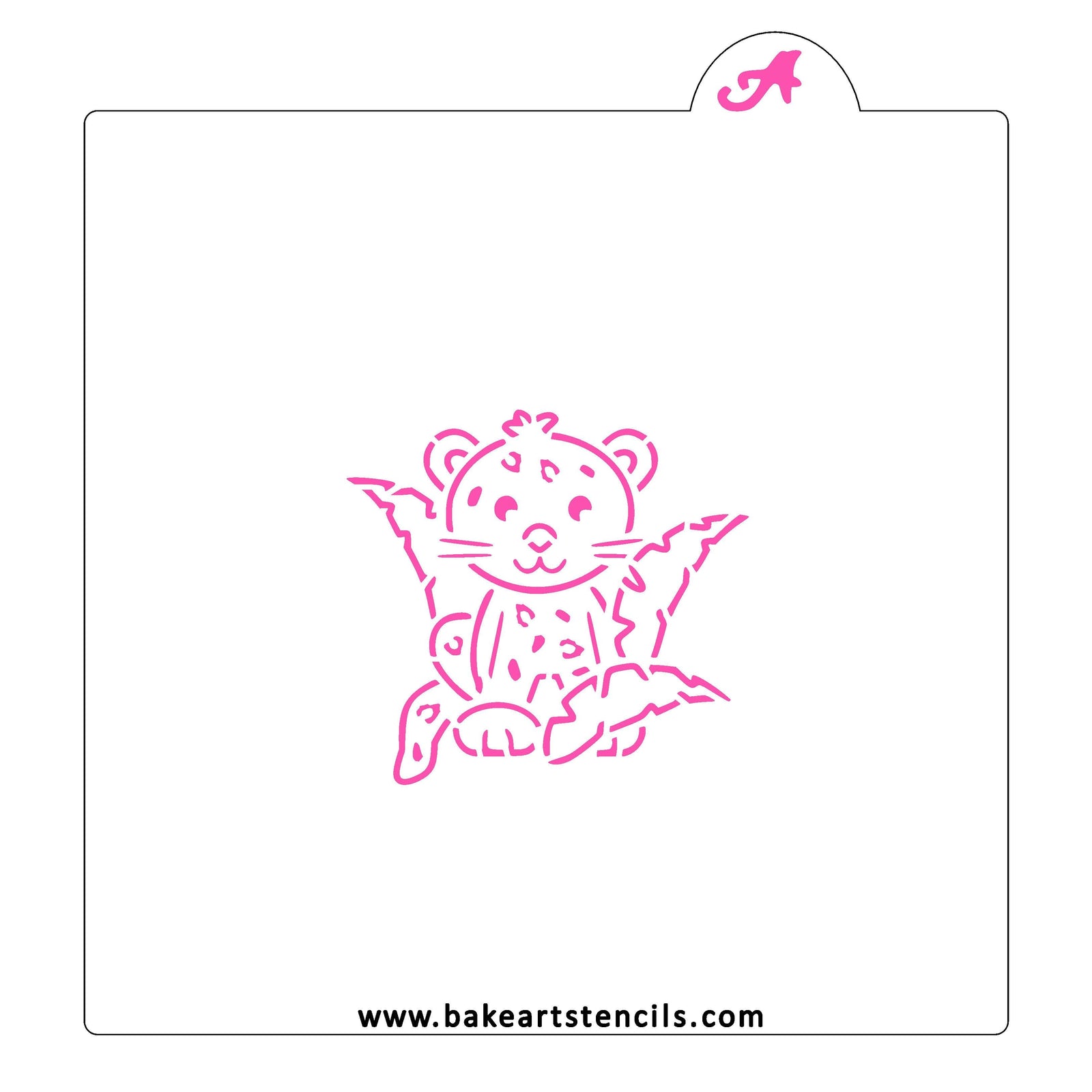 Jungle Cat PYO Cookie Stencil bakeartstencil