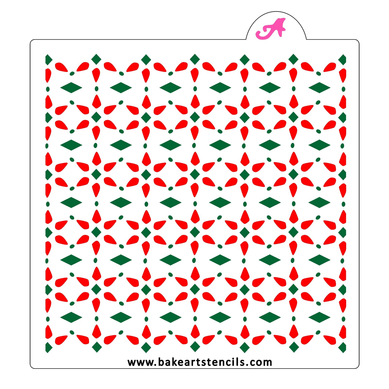 Kaleidoscope Quilt Pattern Stencil bakeartstencil