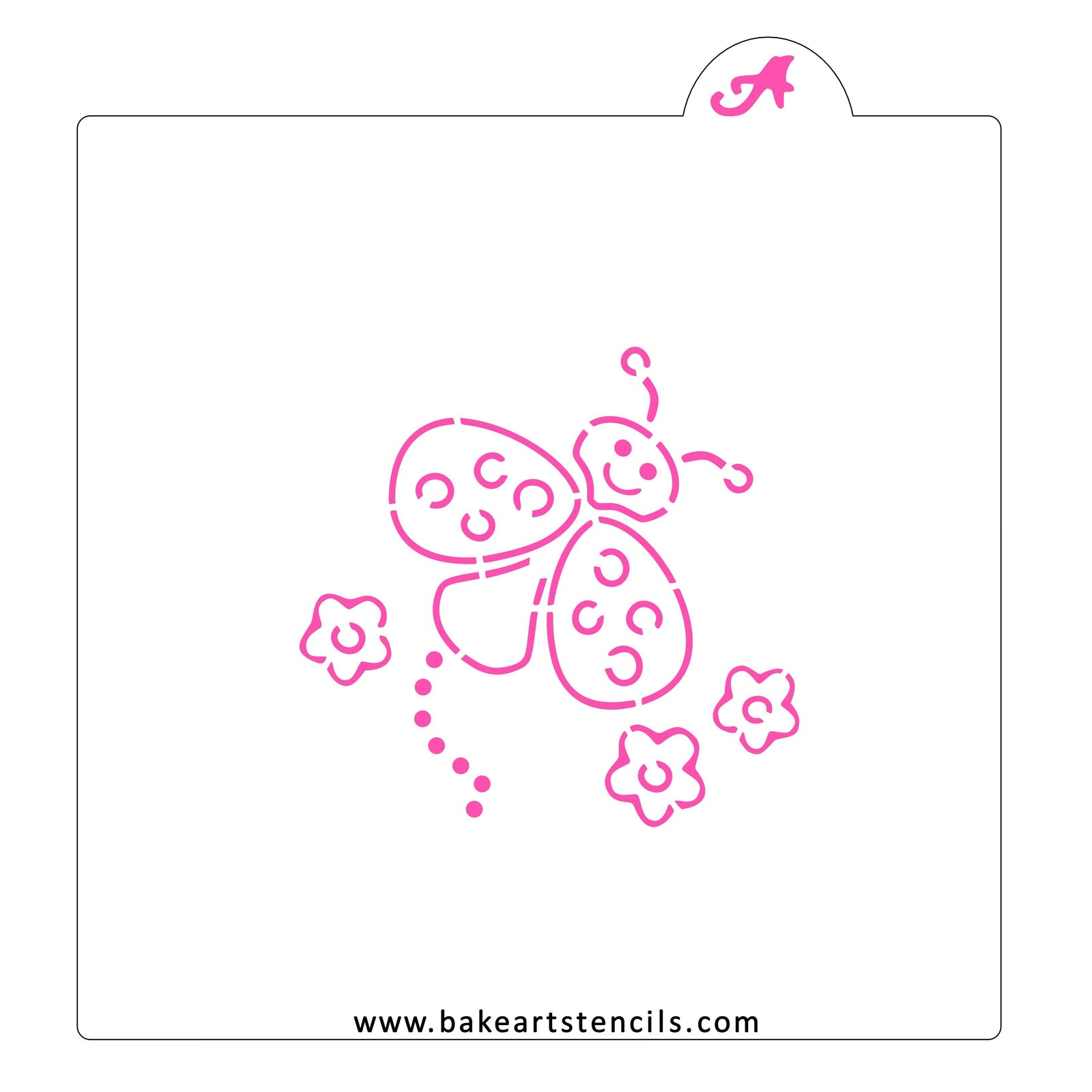 Ladybug PYO Cookie  Stencil bakeartstencil