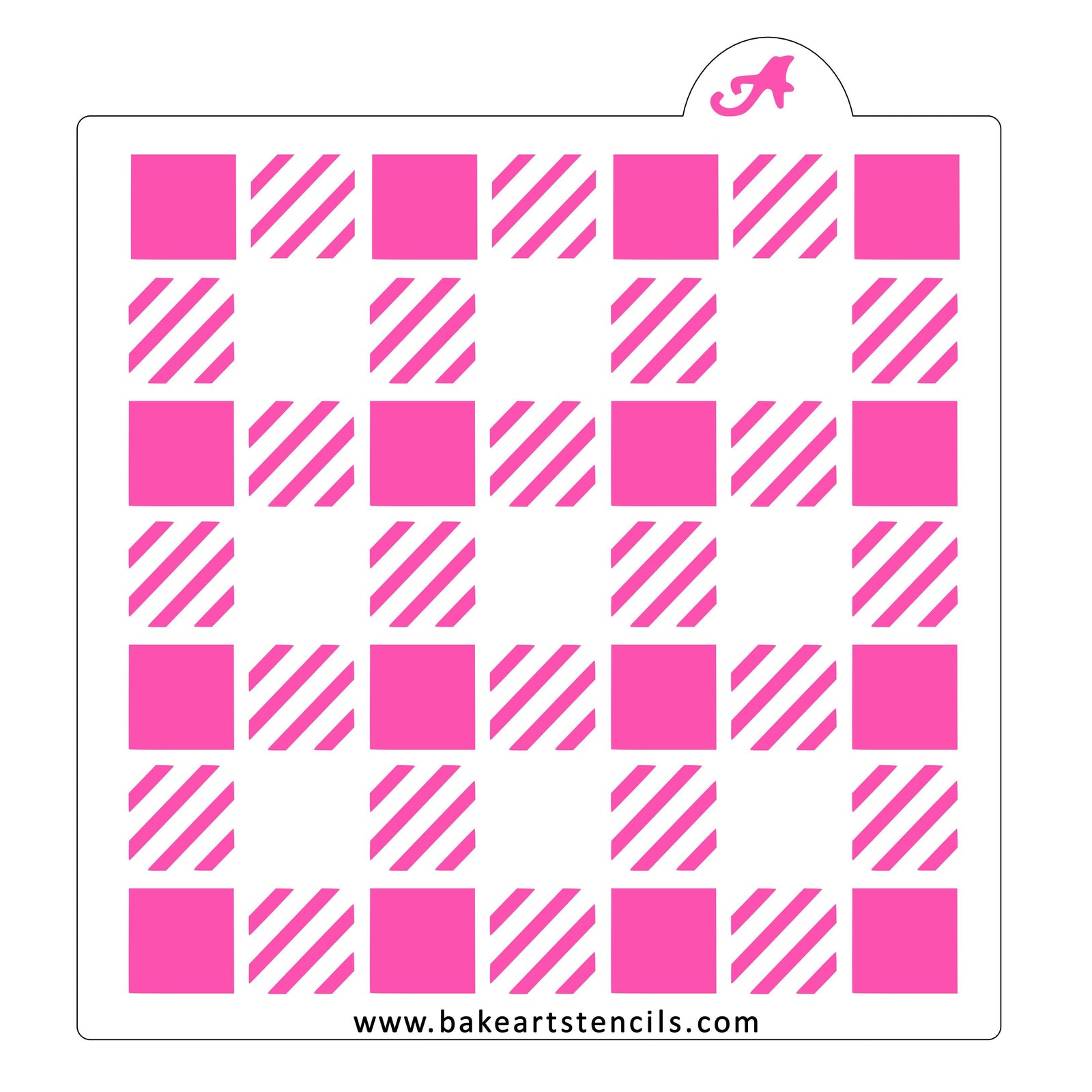 Large Buffalo Plaid Stencil bakeartstencil