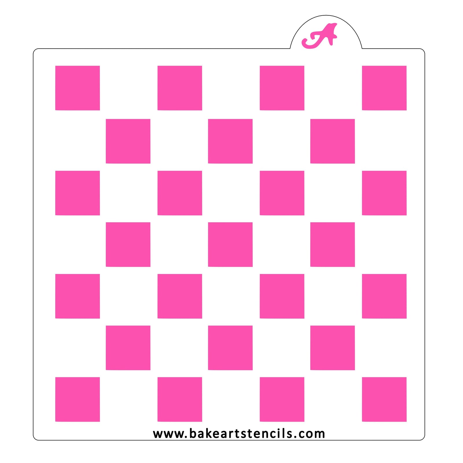 Large Checkerboard Pattern Stencil bakeartstencil