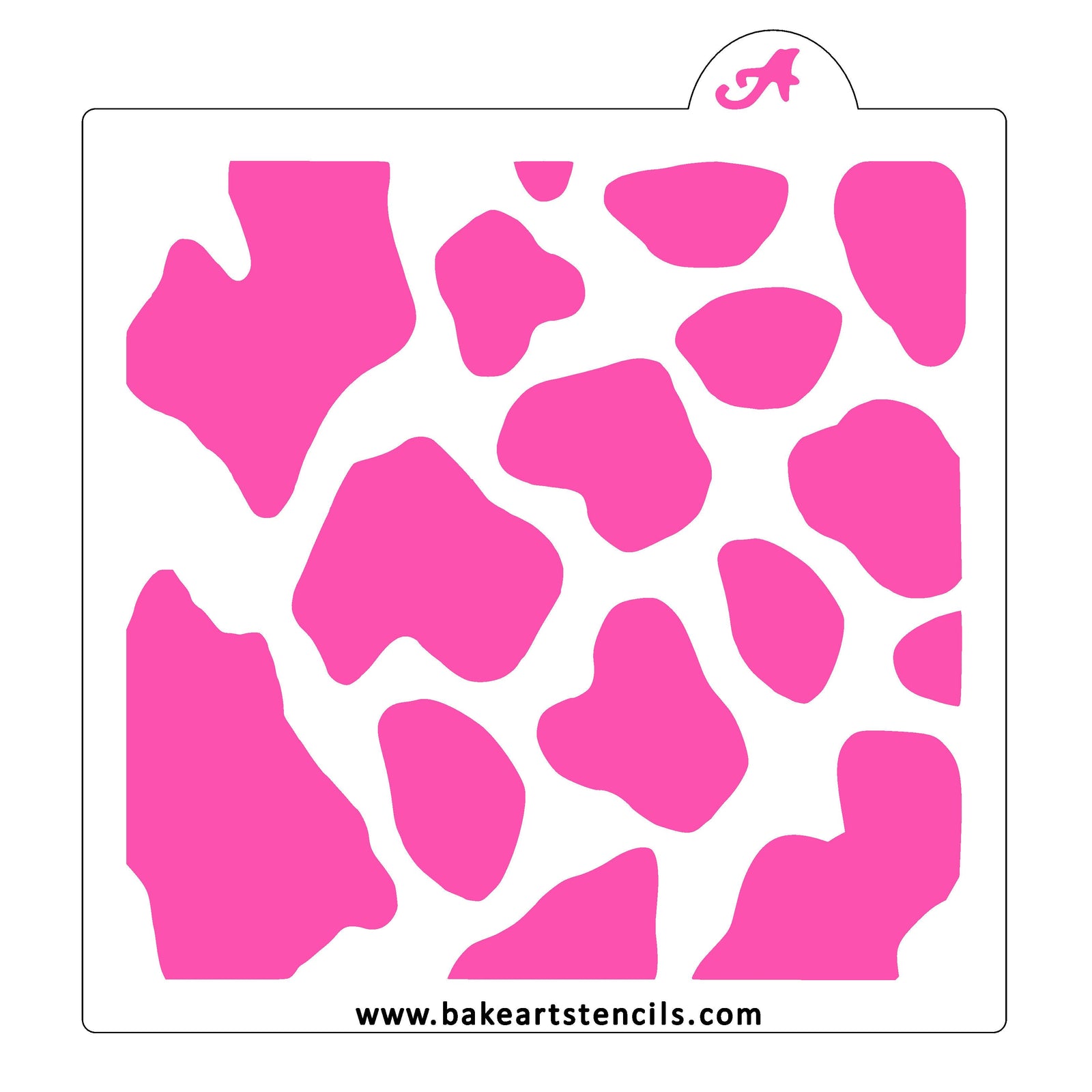 Large Cow Print Stencil bakeartstencils