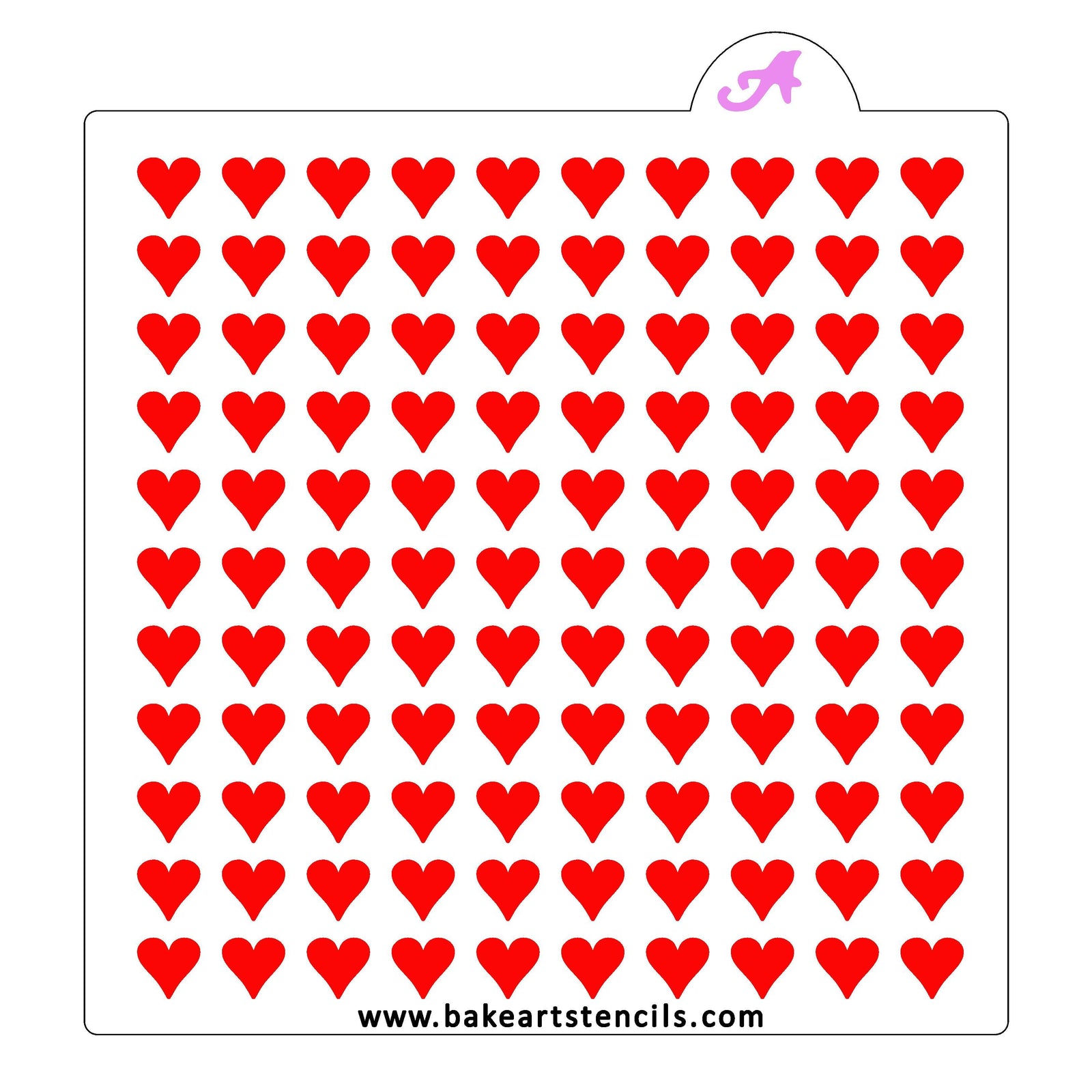 Large Heart Sprinkles Stencil bakeartstencil