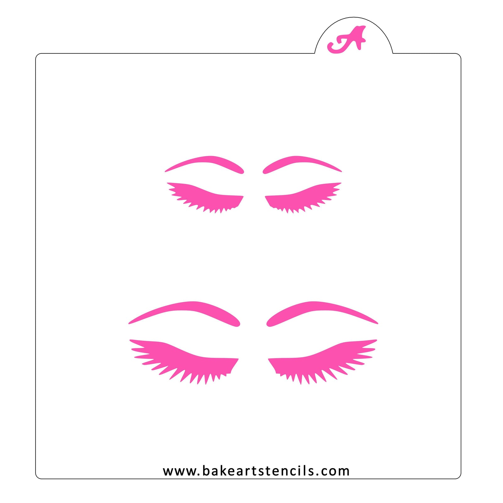 Lashes Cookie Stencil bakeartstencil