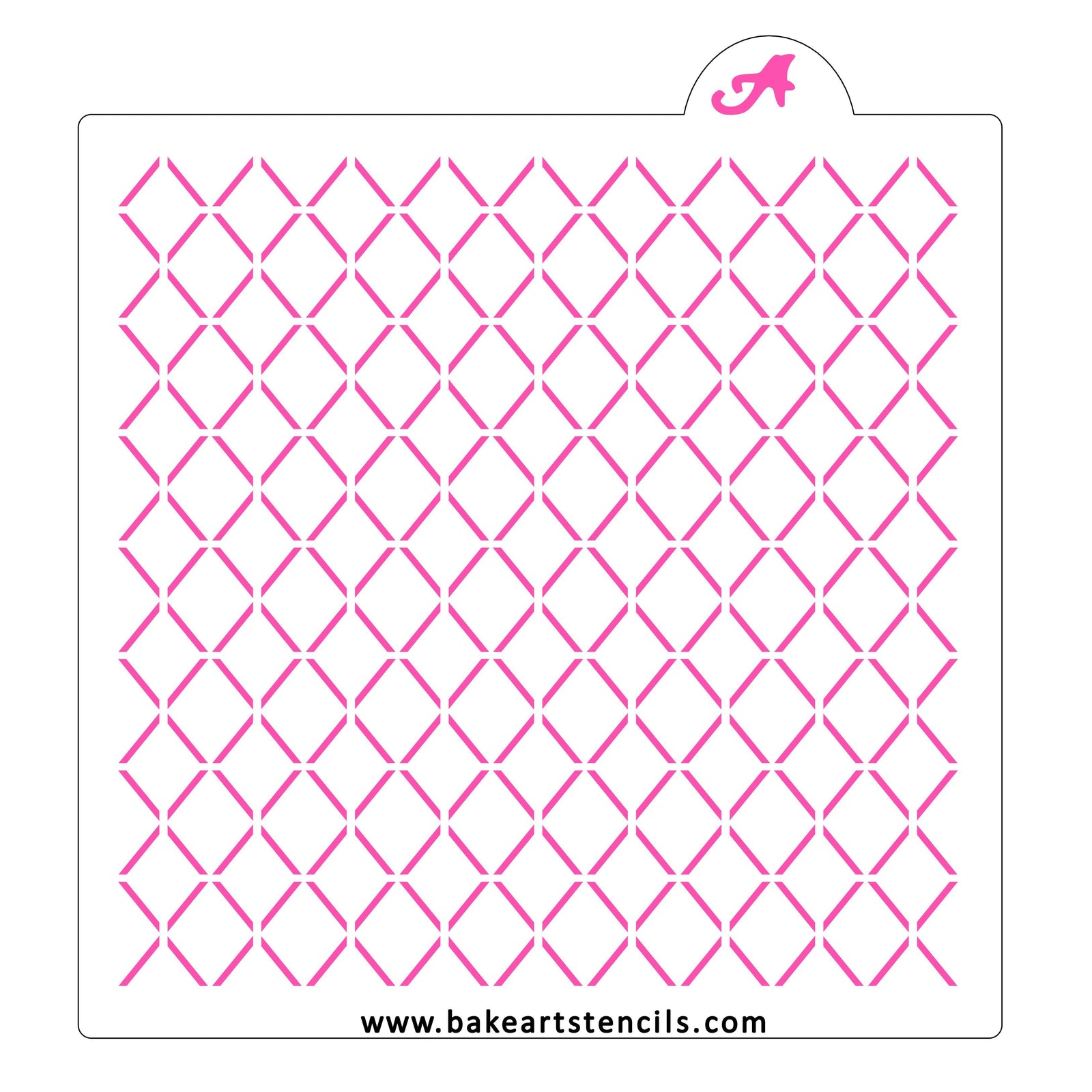 Lattice Pattern Cookie Stencil bakeartstencil