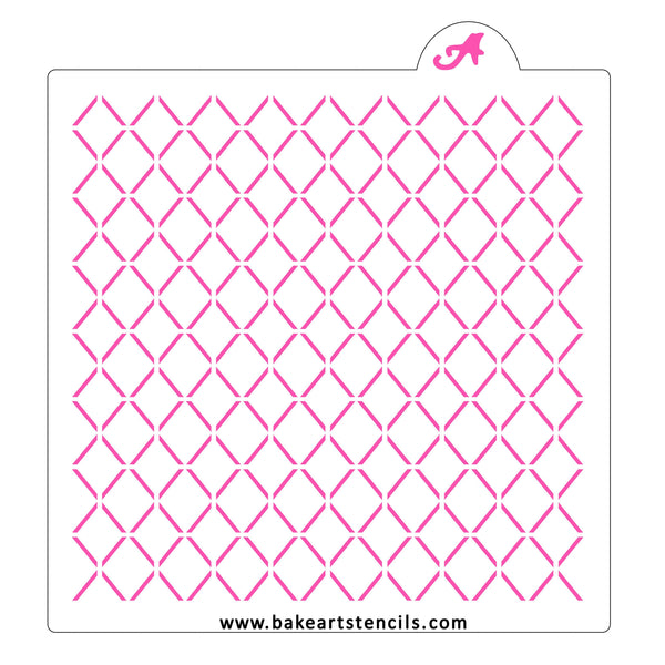 Lattice Pattern Cookie Stencil - bakeartstencils