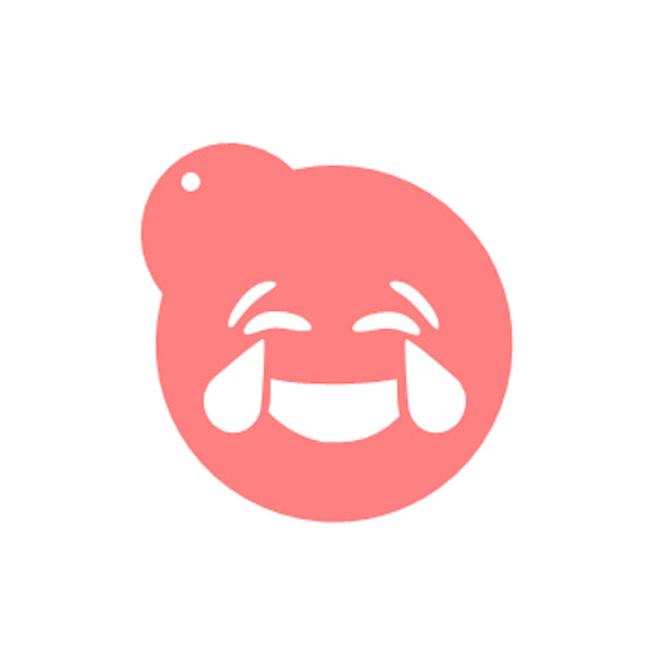 Laughing Tears Emoji Stencil | Emoji Cookie Stencils - bakeartstencils