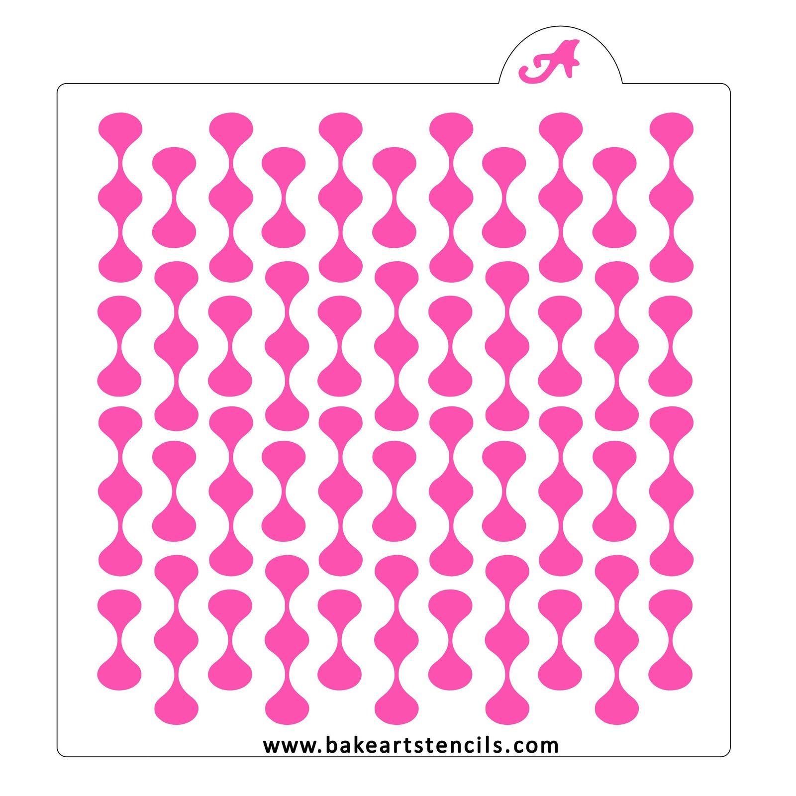 Lava Modern Pattern Cookie Stencil bakeartstencil