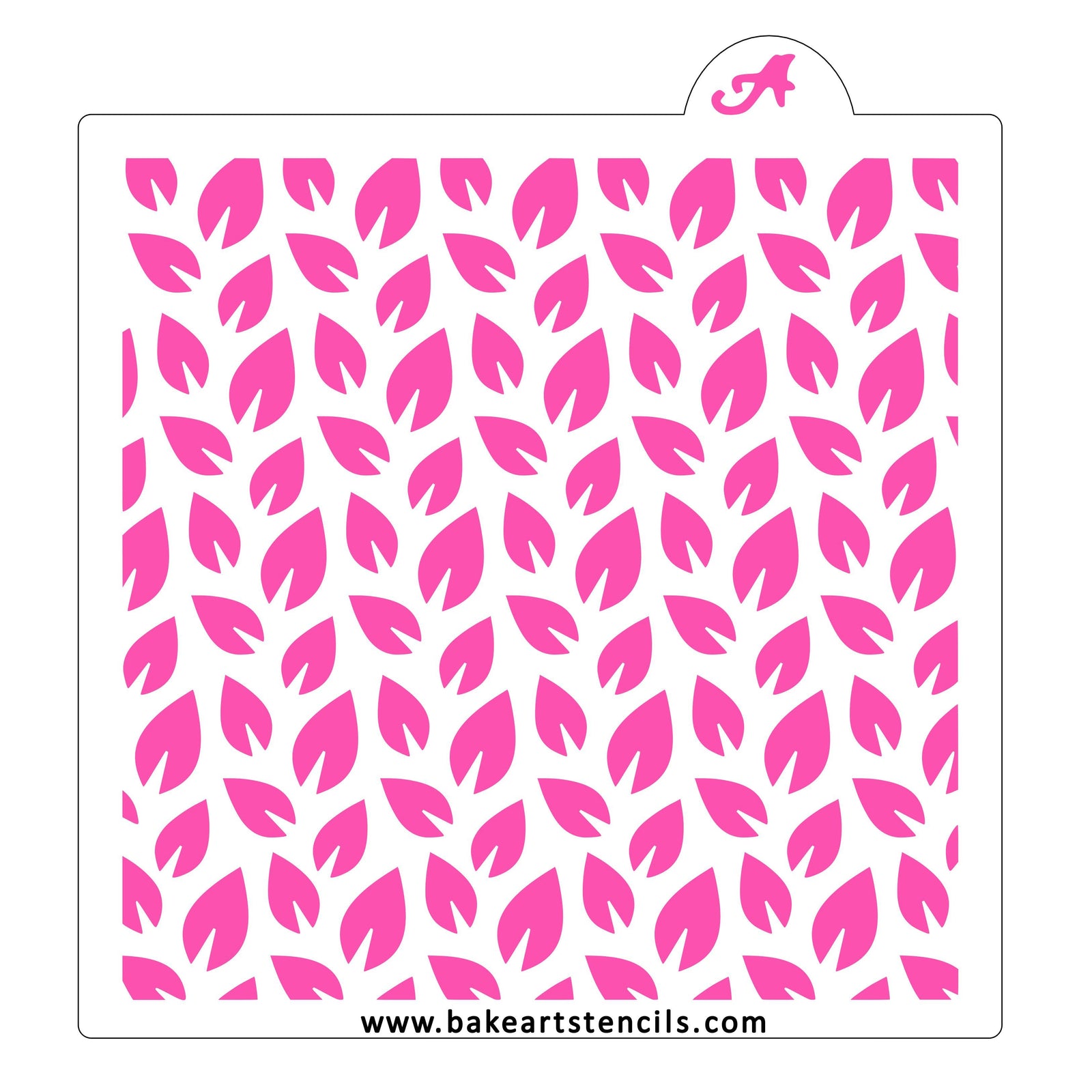 Leaf Pattern Cookie Stencil bakeartstencil