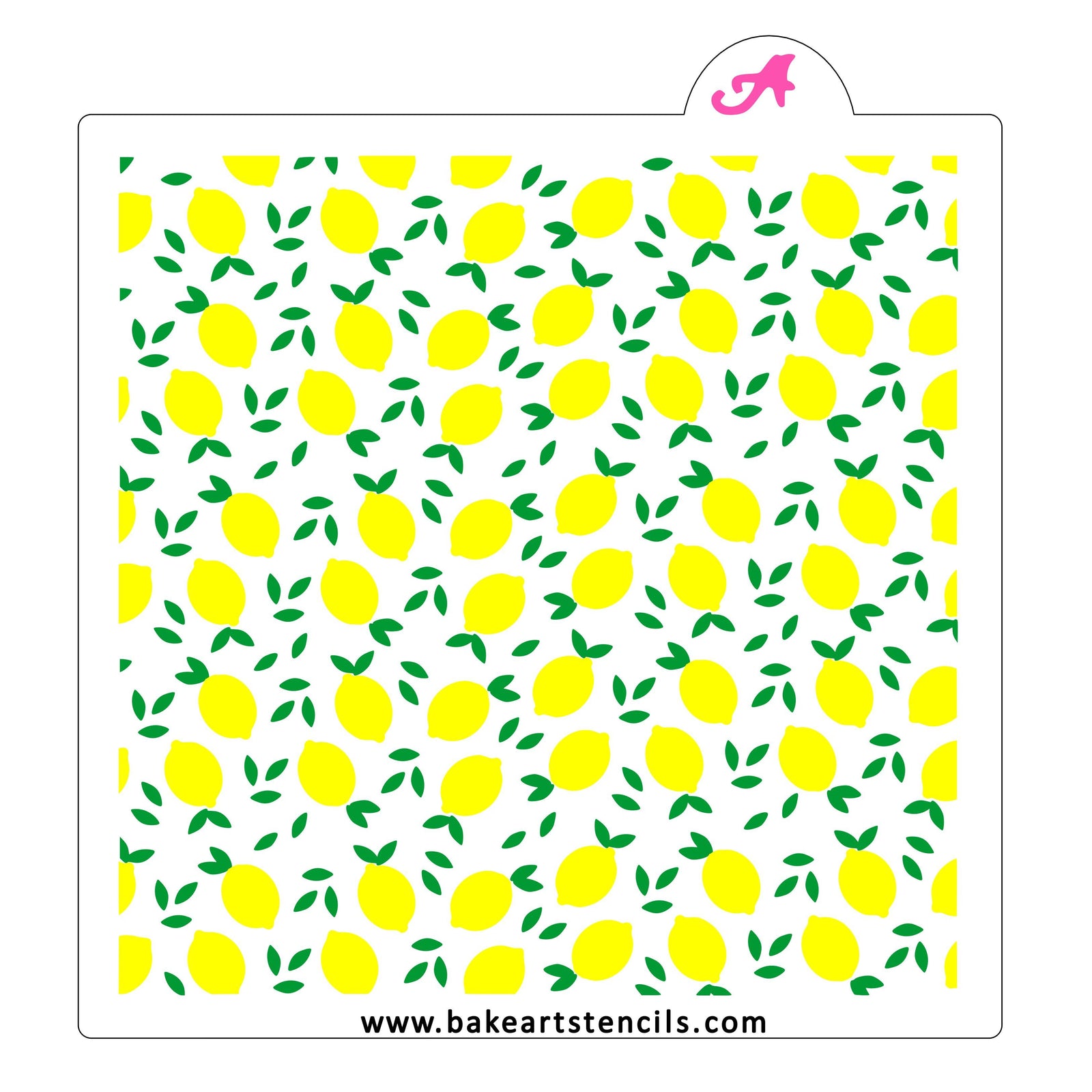 Leafy Lemon Pattern Stencil Set bakeartstencil