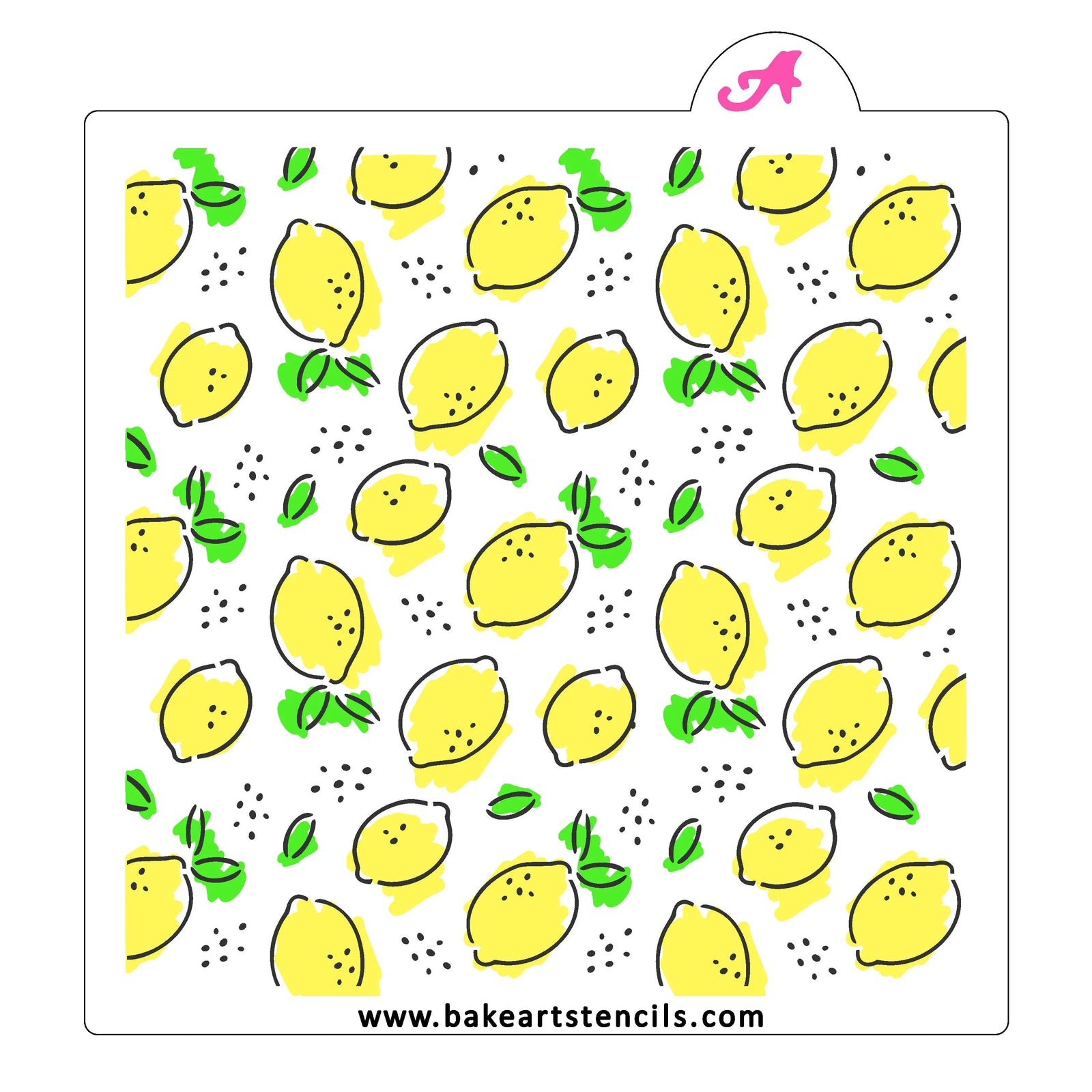 Lemon Squeezy Cookie Stencil bakeartstencil