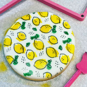 Lemon Squeezy Cookie Stencil bakeartstencil
