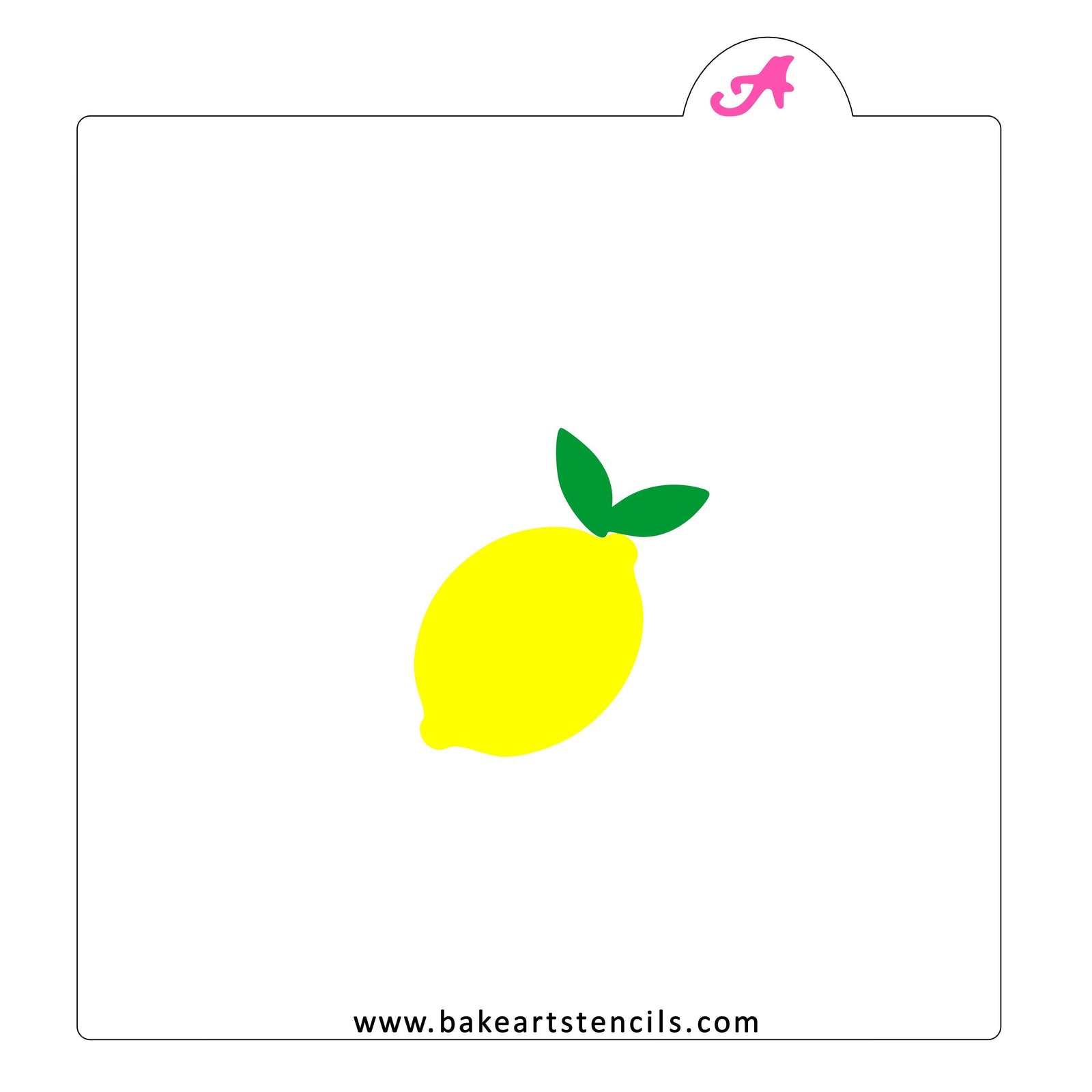 Lemon and Leaf Cookie Stencil Set bakeartstencil