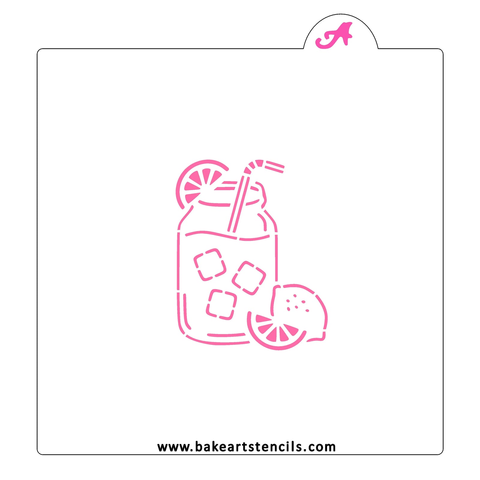 Lemonade PYO Cookie Stencil bakeartstencil