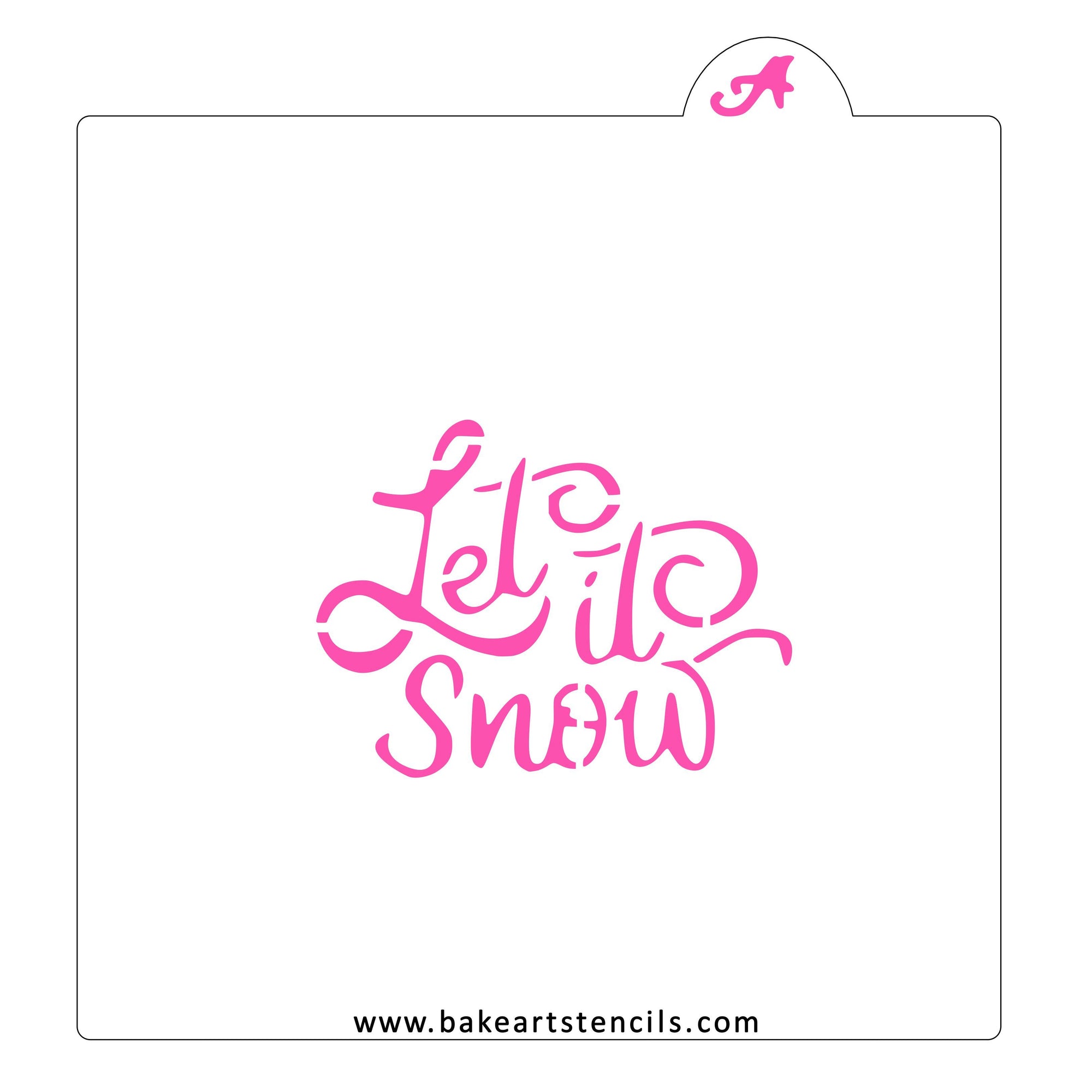 Let it Snow Cookie Stencil bakeartstencil