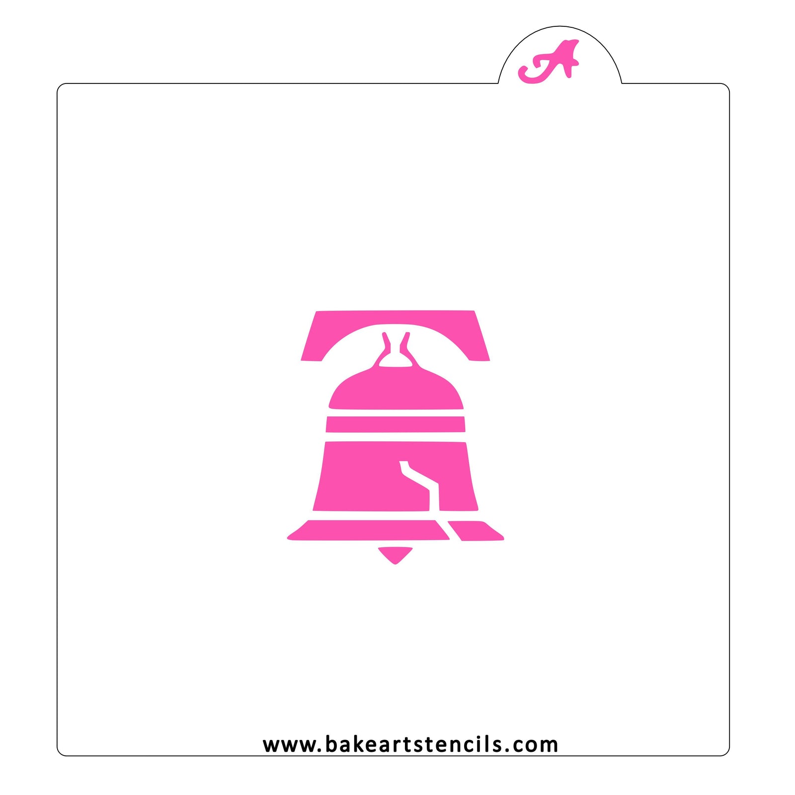 Liberty Bell Cookie Stencil bakeartstencil
