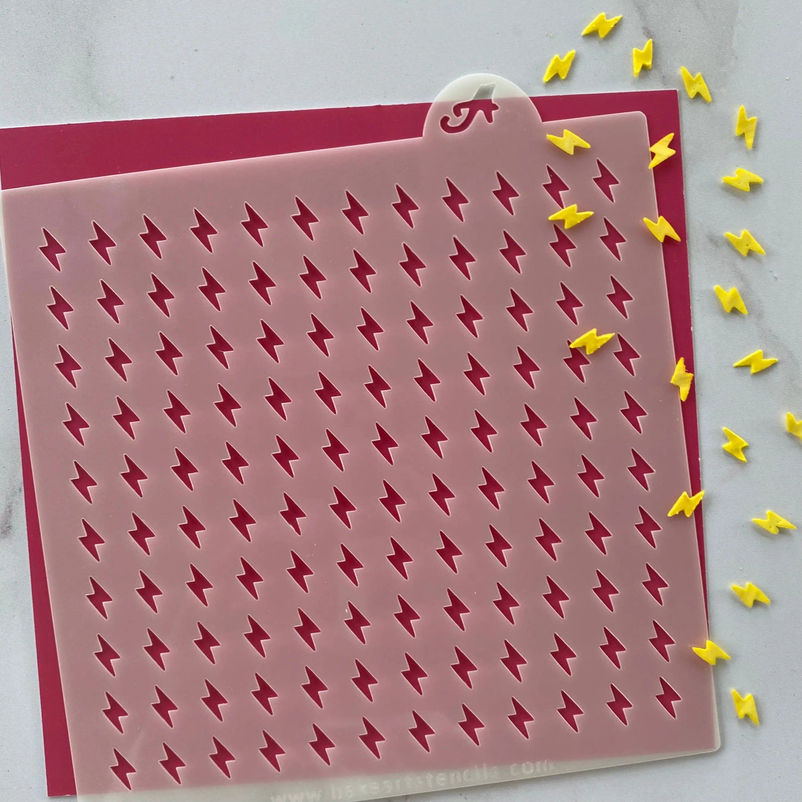 Lightning Bolt Sprinkles Stencil bakeartstencils