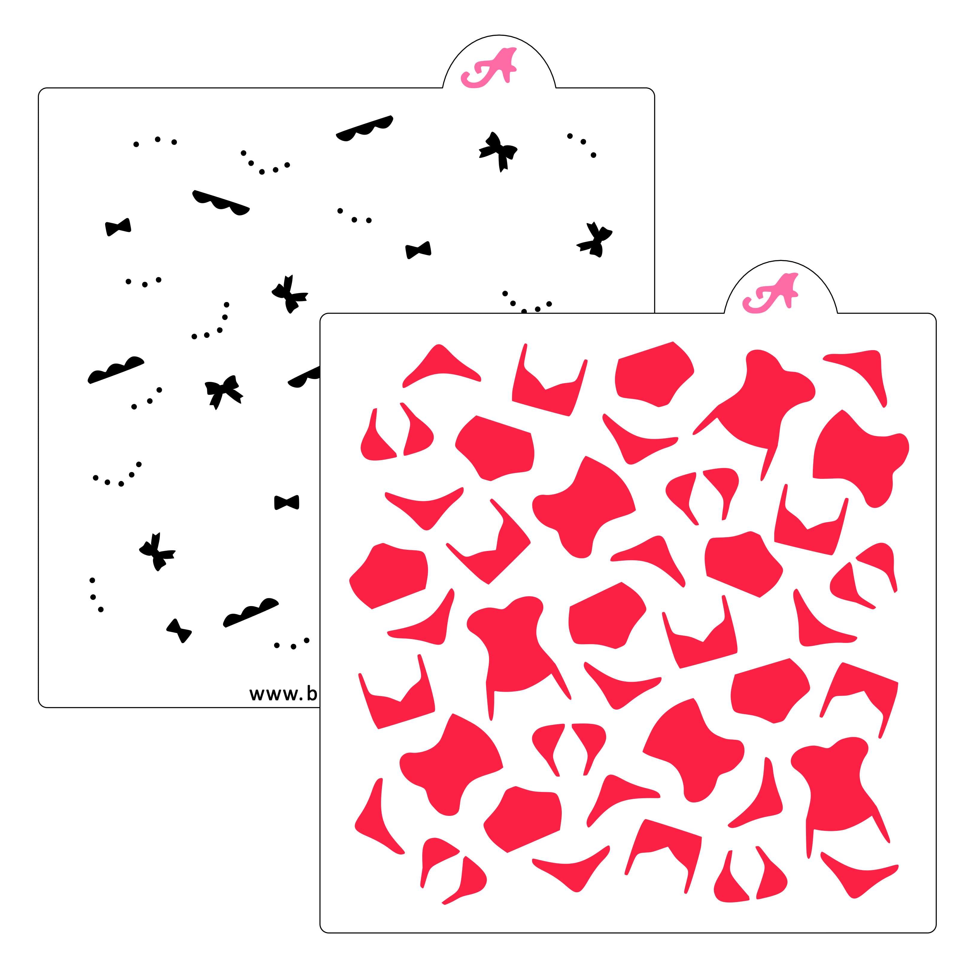 Lingerie Pattern Cookie Stencil - bakeartstencils