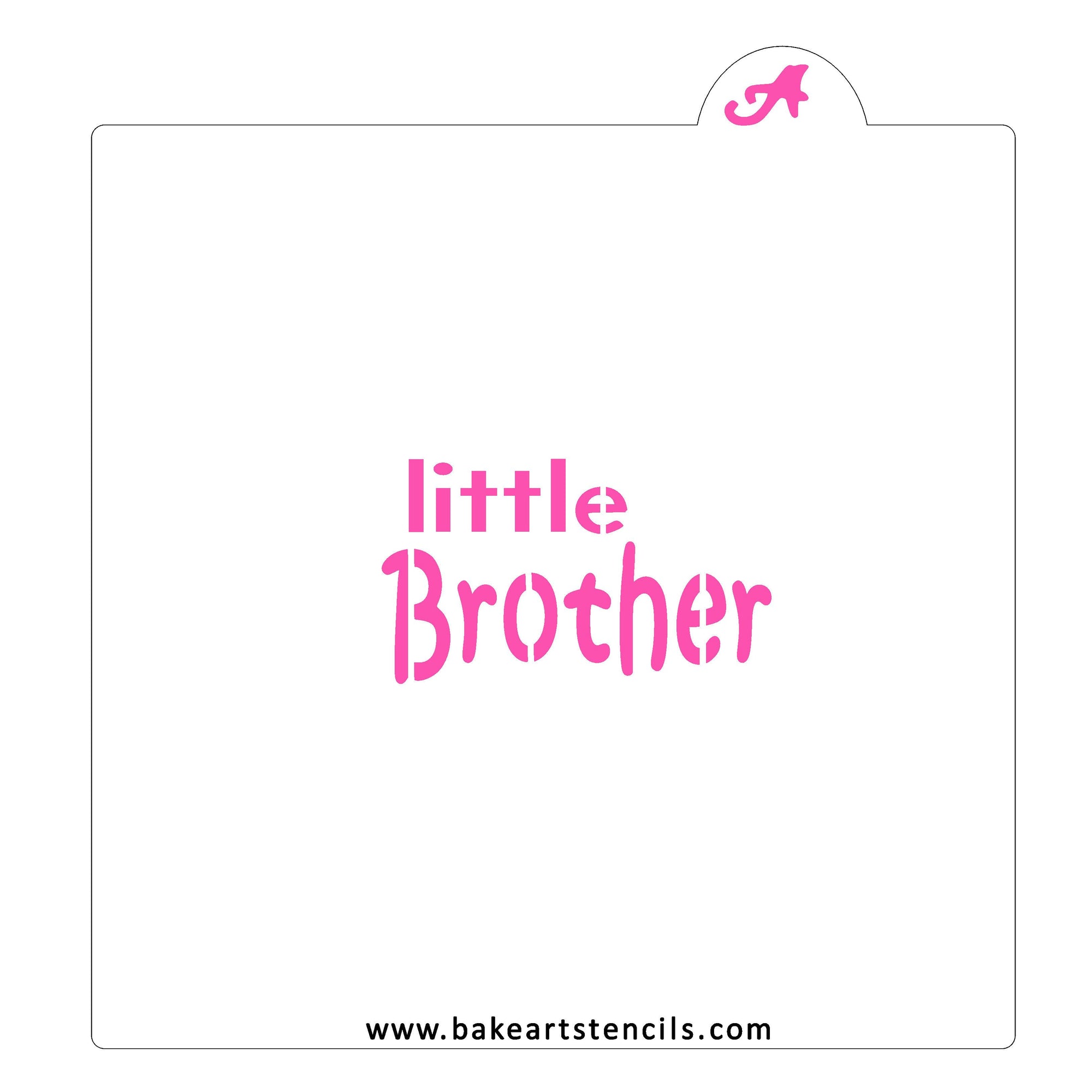Little Brother Cookie Stencil bakeartstencil