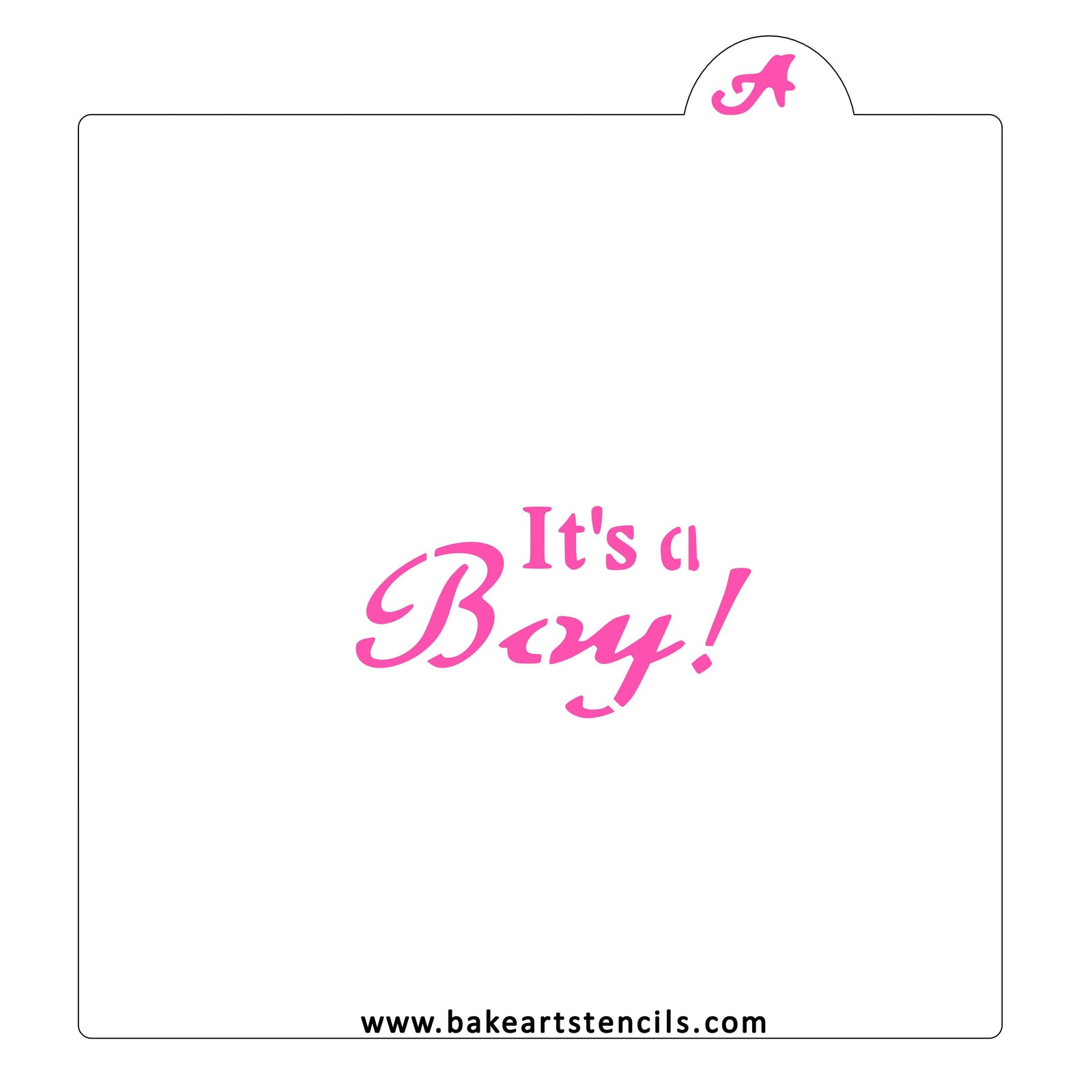 Little It's a Boy Cookie Stencil bakeartstencil