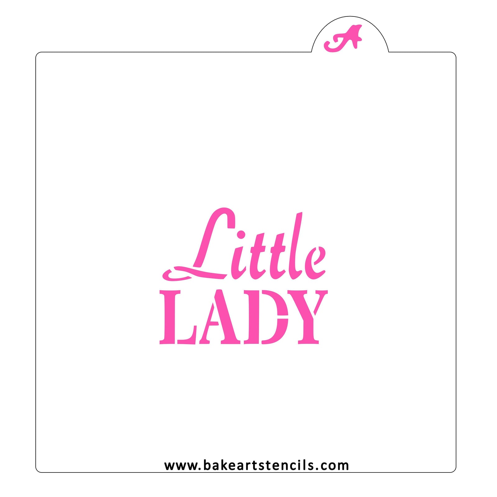 Little Lady Cookie Stencil bakeartstencil