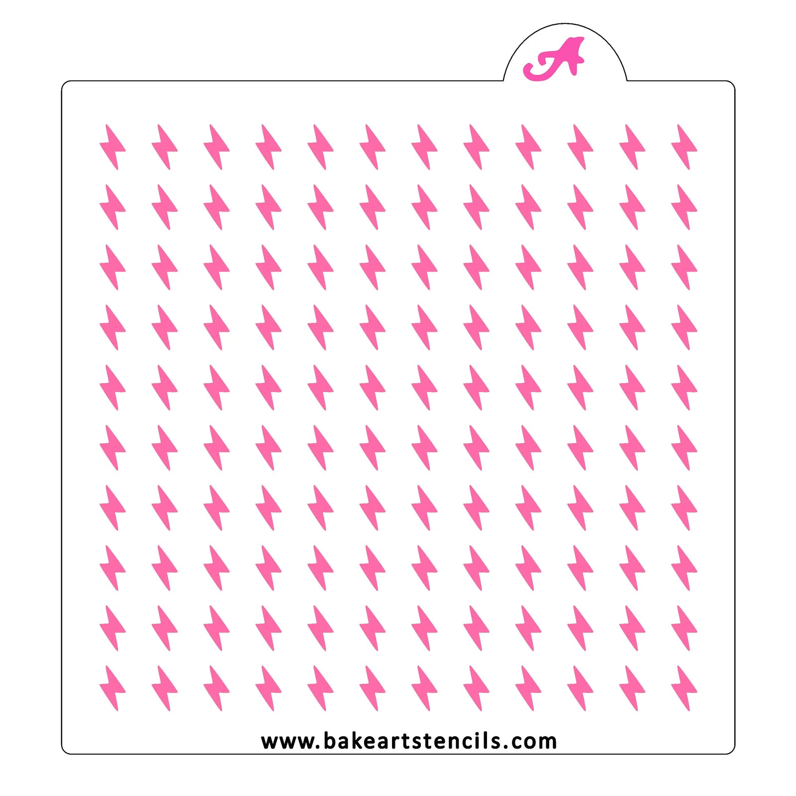 Little Lightning Pattern Cookie Stencil bakeartstencil