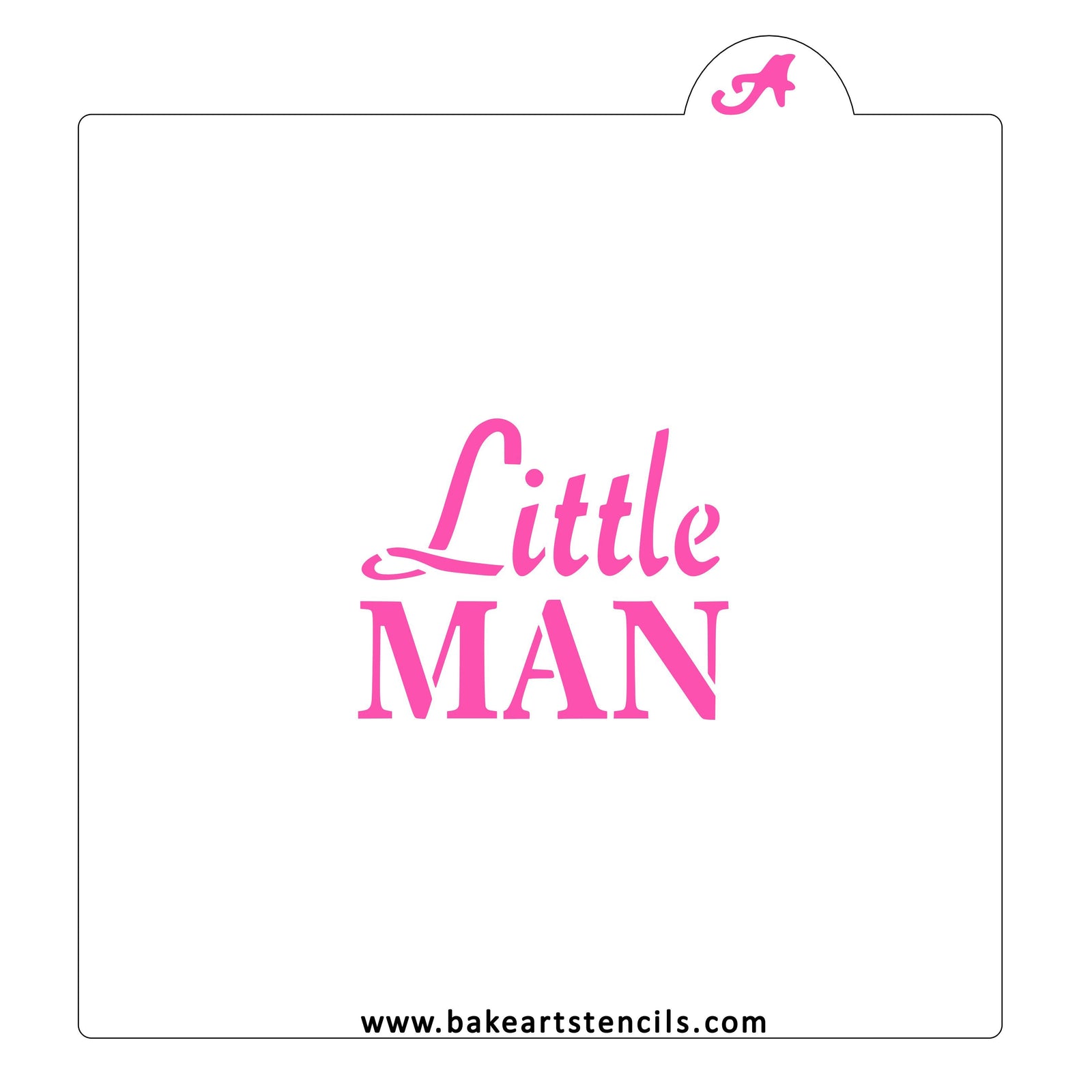 Little Man Cookie Stencil bakeartstencil