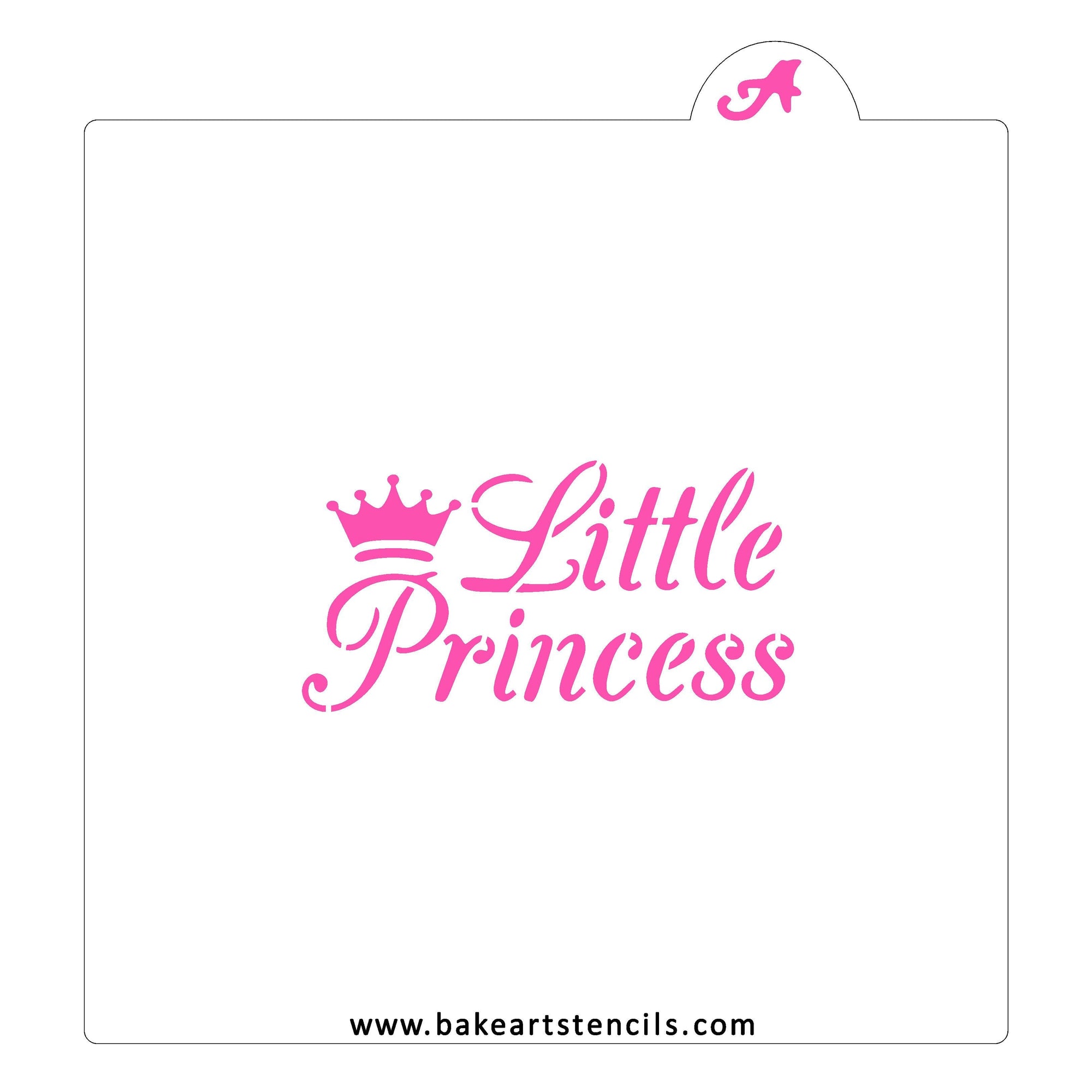 Little Princess Cookie Stencil bakeartstencil