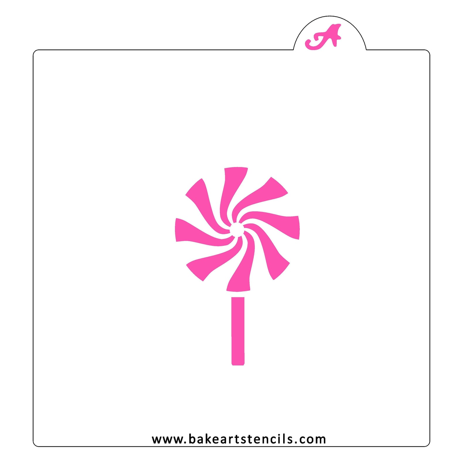 Lollipop Cookie Stencil bakeartstencil