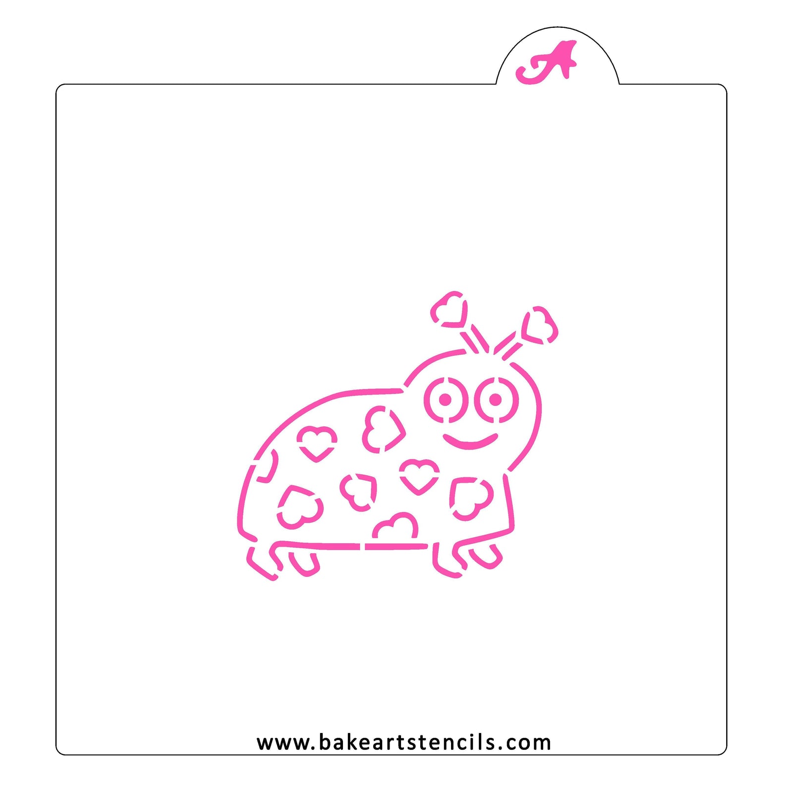 Love Bug PYO Cookie Stencil bakeartstencil