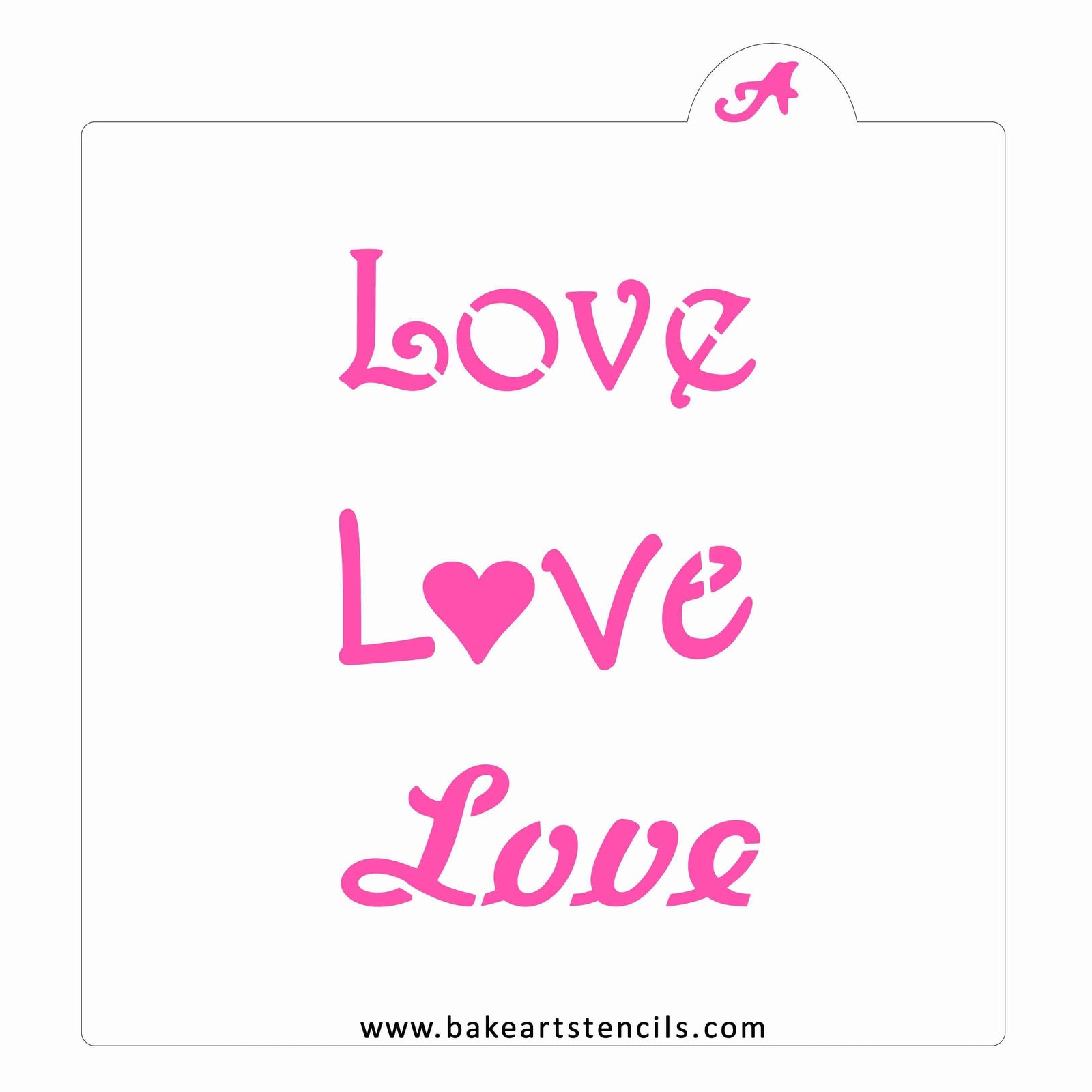 Love Bundle Cookie Stencil bakeartstencil
