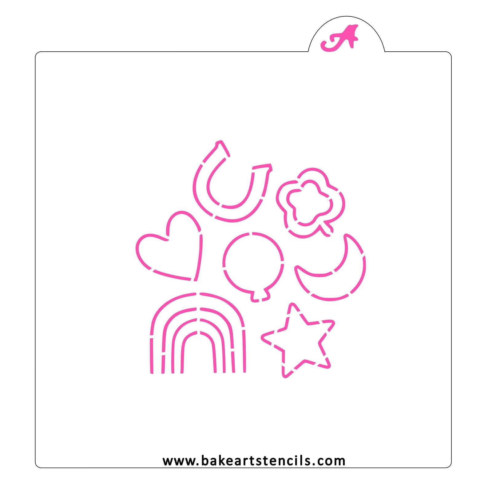 Luck and Charms Marshmallow PYO Stencil bakeartstencils