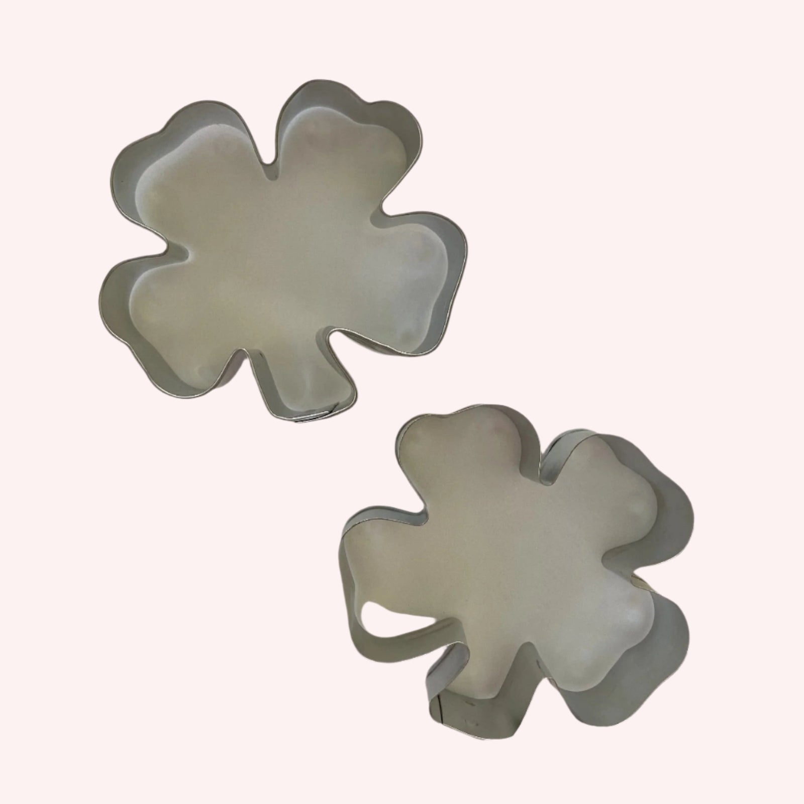 Lucky Clover Cookie Cutter, a stainless steel four leaf clover to bake up St. Patrick's Day shaped cookies.