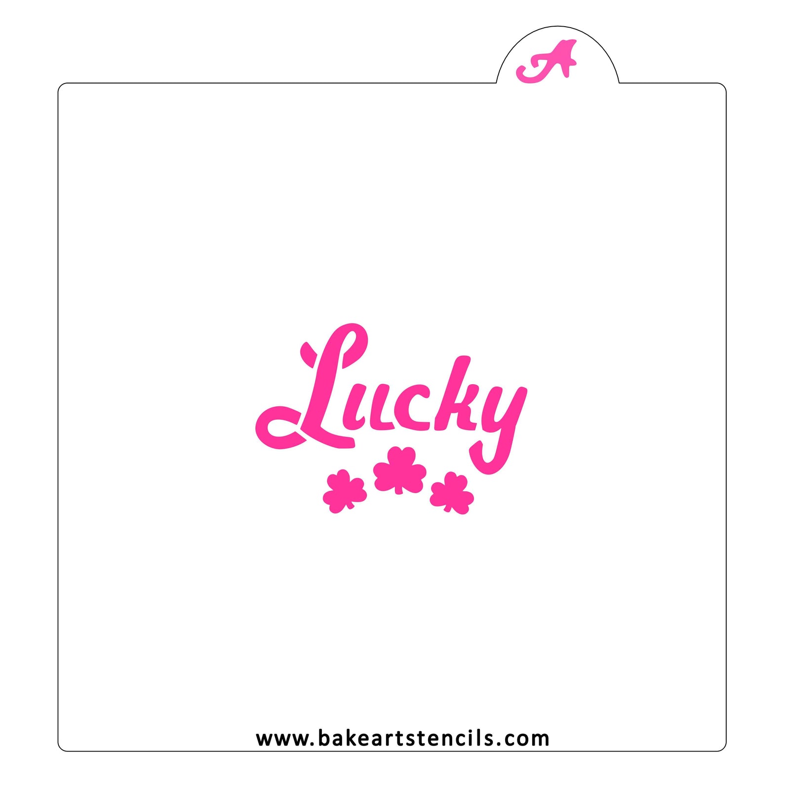 Lucky Cookie Stencil bakeartstencil