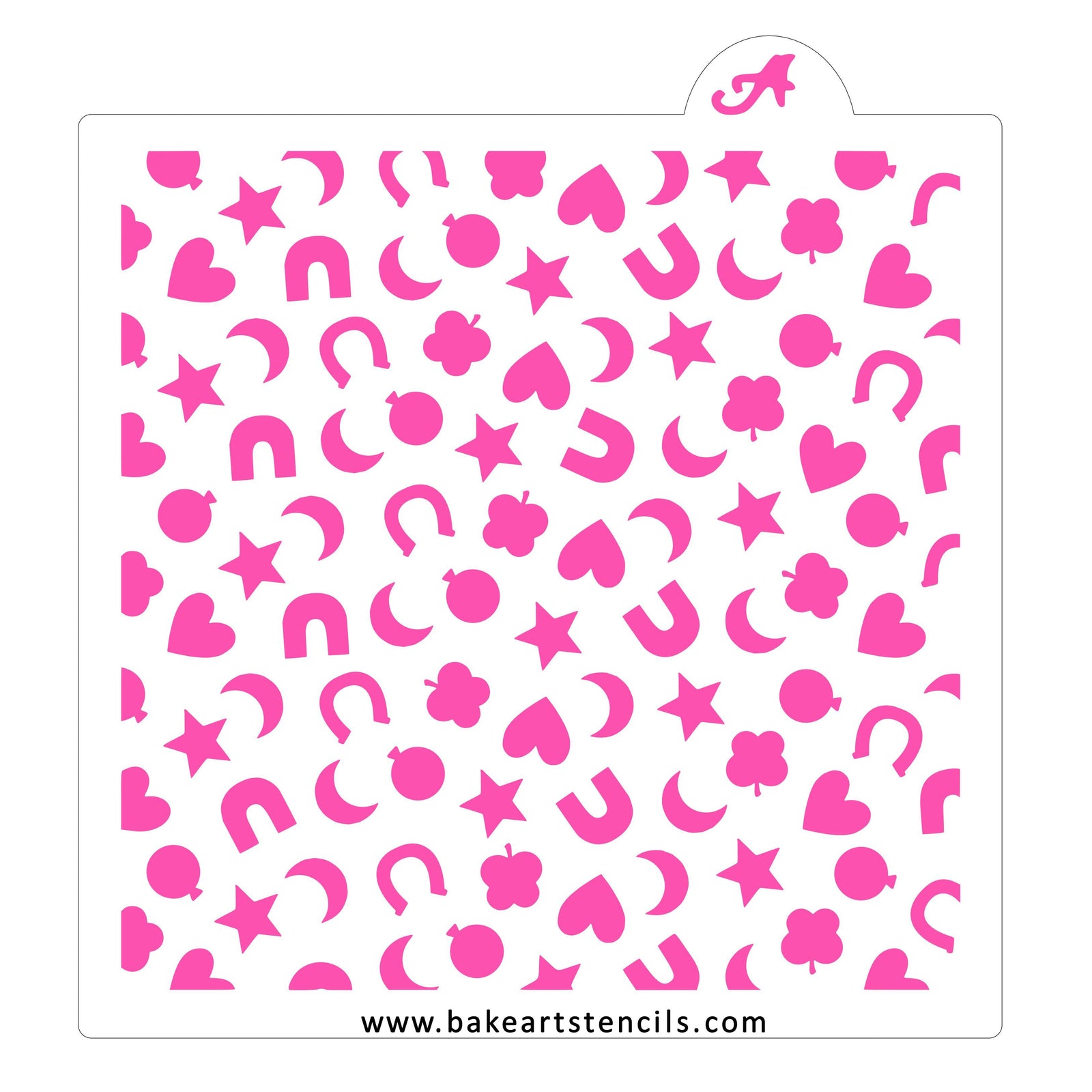 Lucky Marshmallows Pattern Stencil bakeartstencil