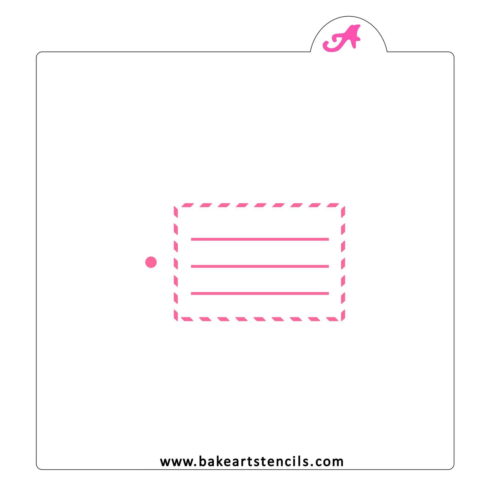 Luggage Tag Cookie Stencil bakeartstencil