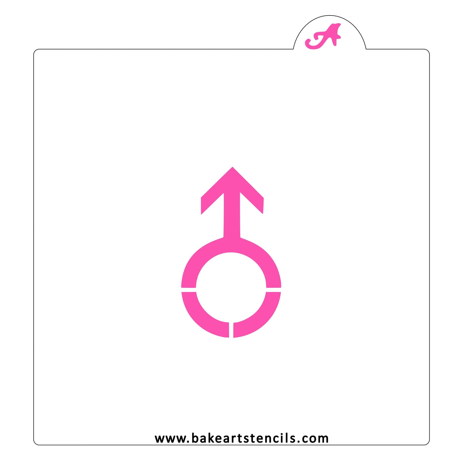 Male Symbol Cookie Stencil bakeartstencil