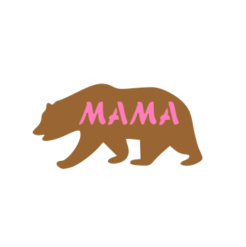 Mama Bear Cookie Stencil bakeartstencil