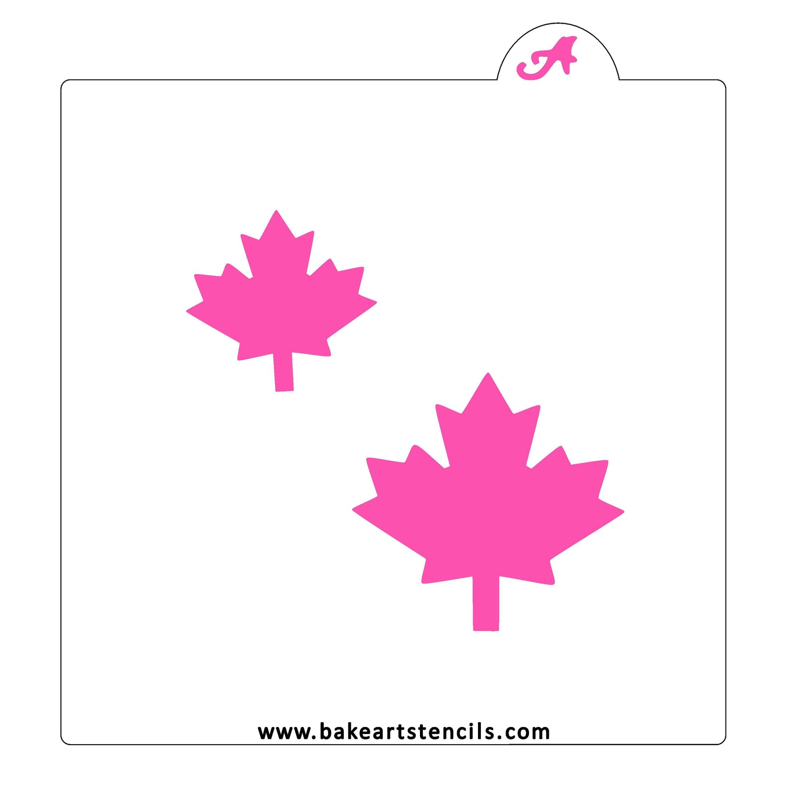 Maple Leaf Cookie Stencil bakeartstencil