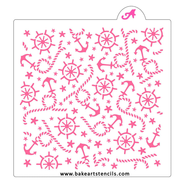 Starfish Sprinkles Stencil - bakeartstencils