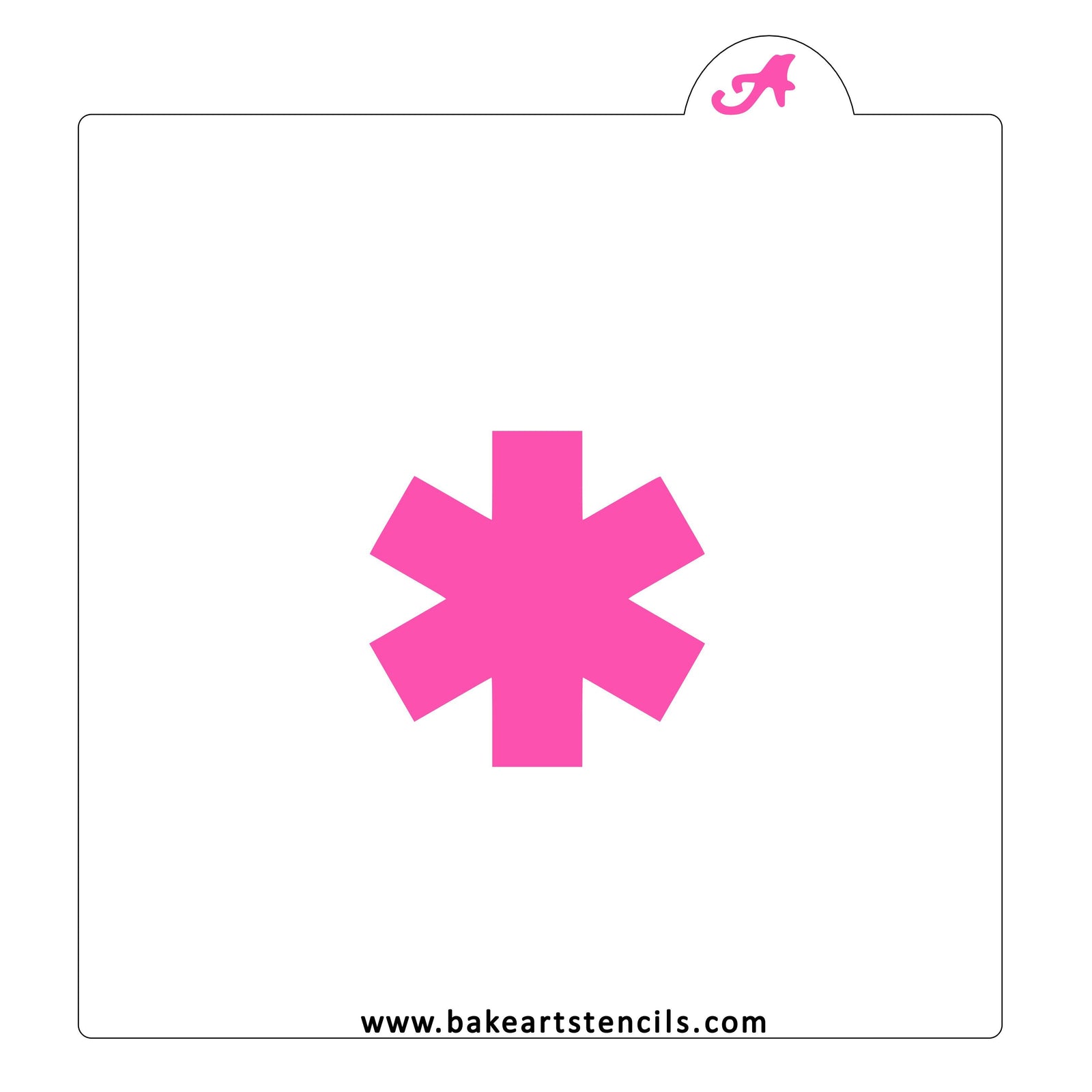 Medical Star Cookie Stencil bakeartstencil