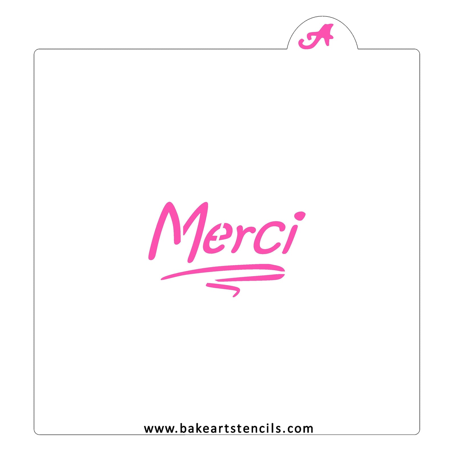 Merci Cookie Stencil bakeartstencil