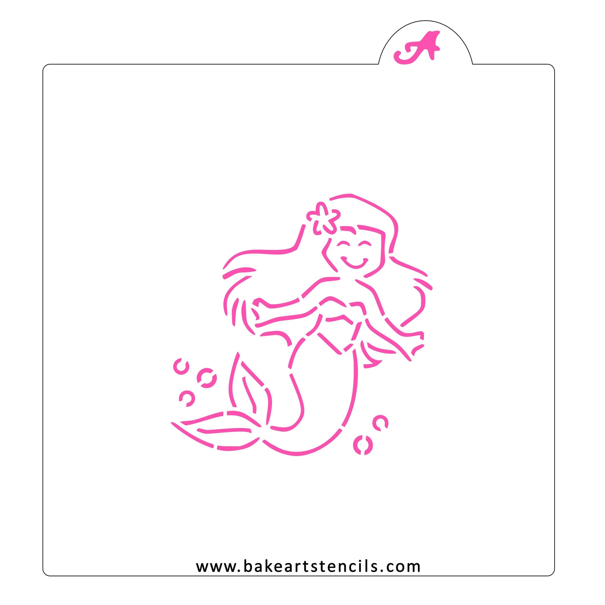 Mermaid PYO Cookie Stencil bakeartstencil