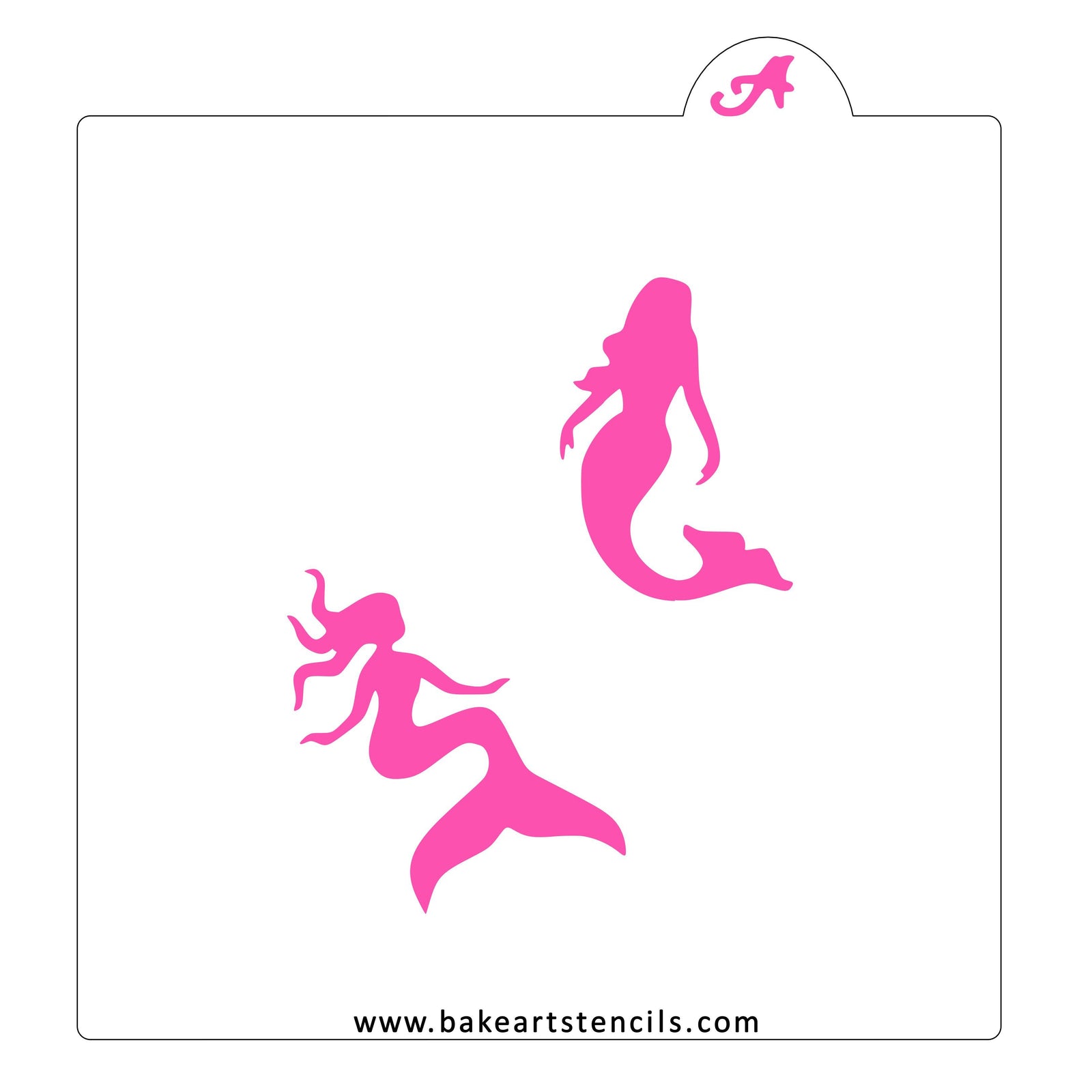 Mermaid Silhouettes Cookie Stencil bakeartstencil