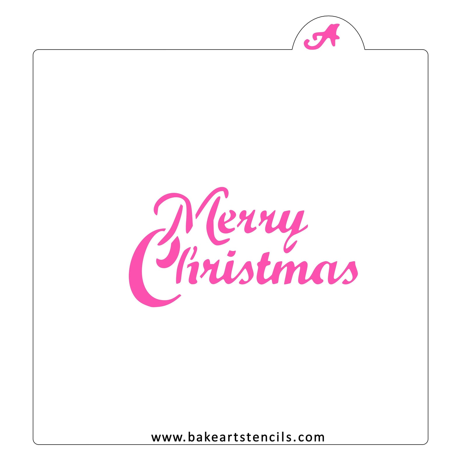 Merry Christmas Cookie Stencil bakeartstencil