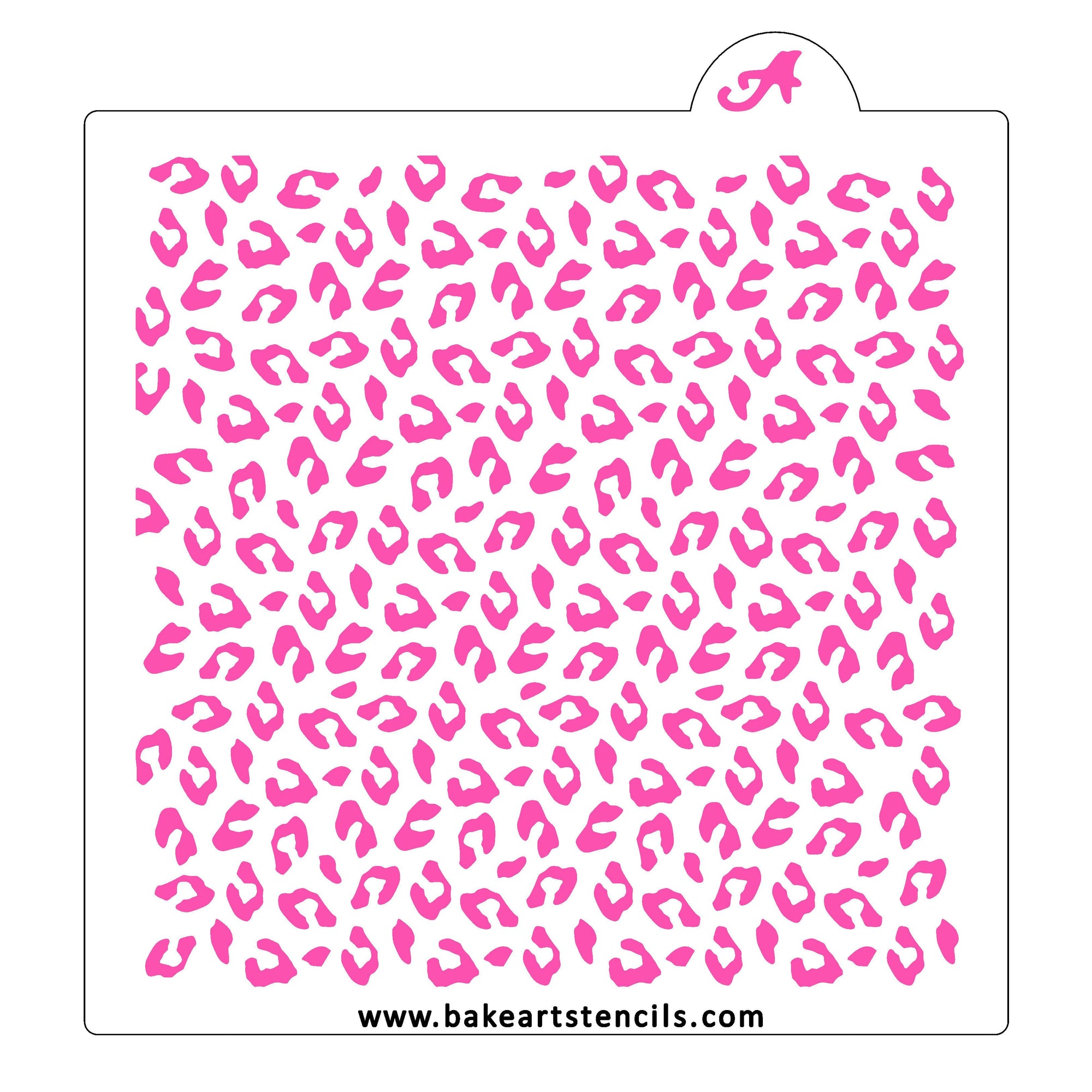 Mini Cheetah Pattern Cookie Stencil bakeartstencil
